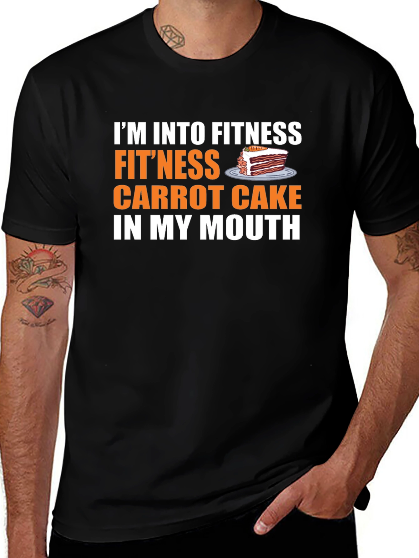 Fitness Carrot Cake T-Shirt Funny Foodie Tee