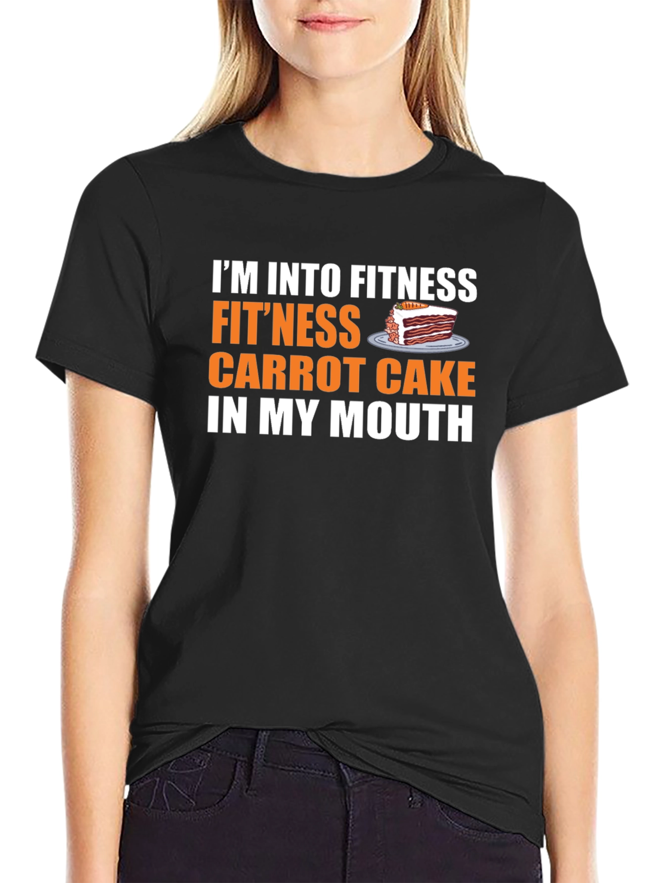 Fitness Carrot Cake T-Shirt Funny Foodie Tee