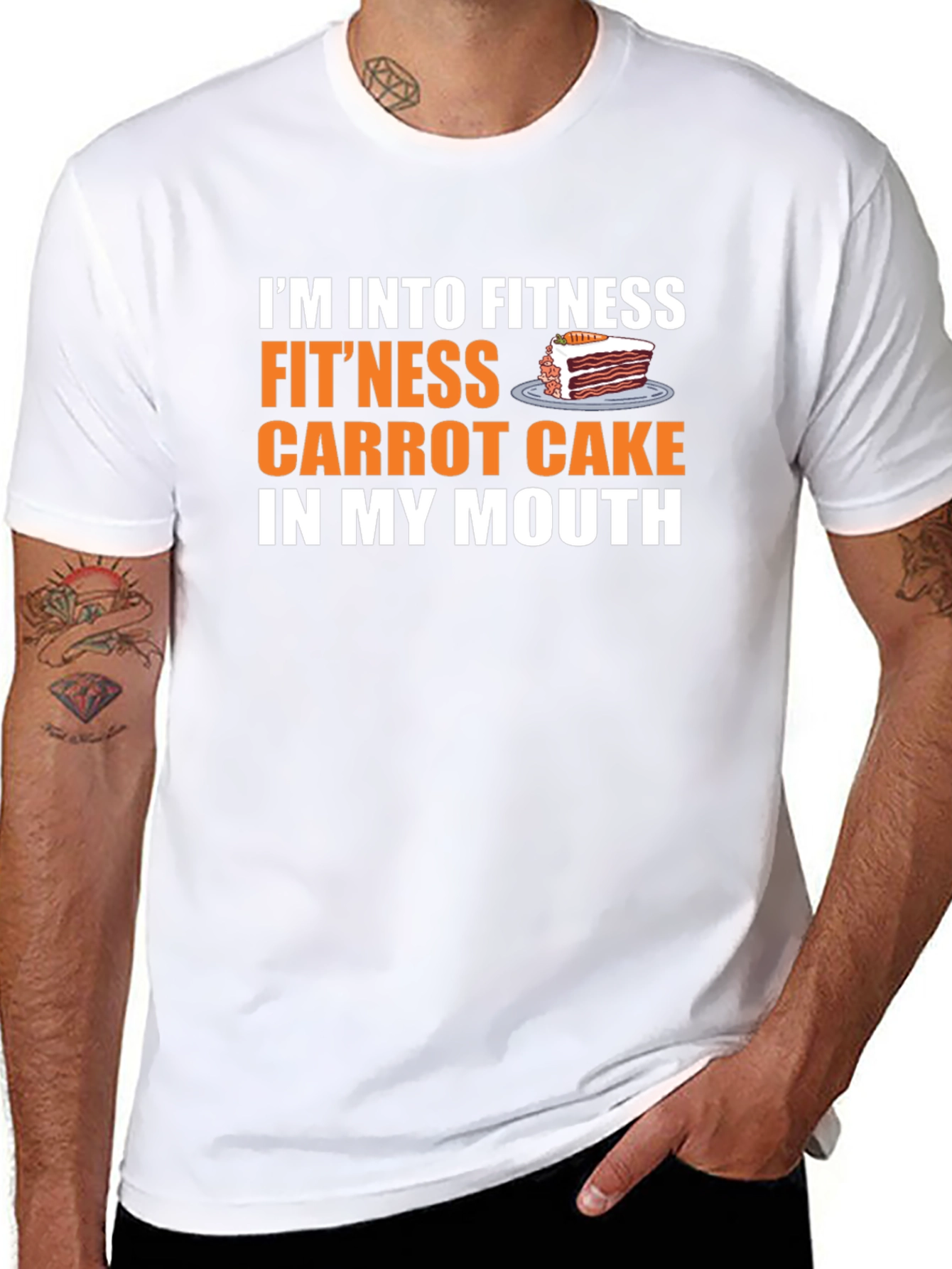 Fitness Carrot Cake T-Shirt Funny Foodie Tee