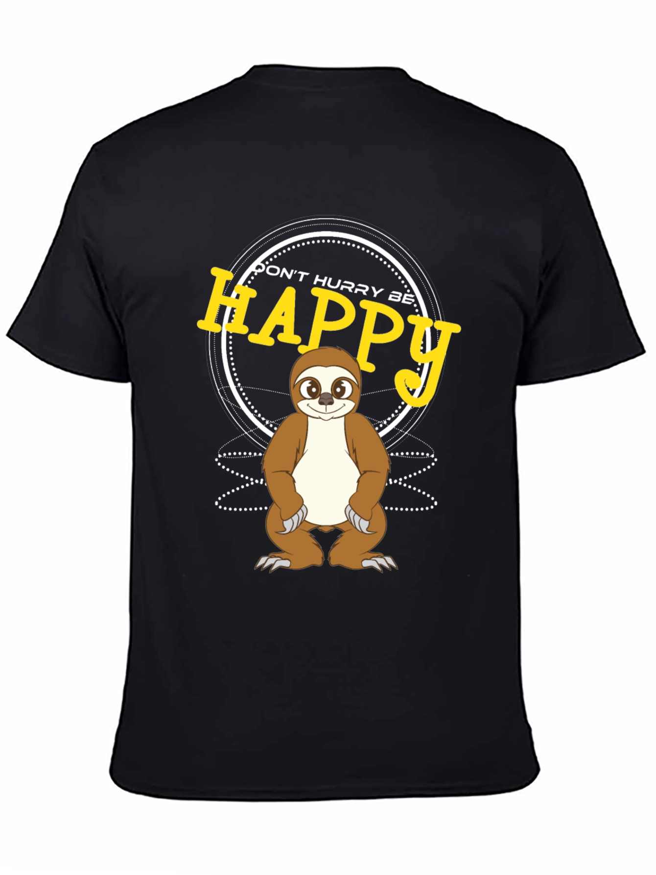 Dont Hurry Be Happy Sloth Graphic T-Shirt