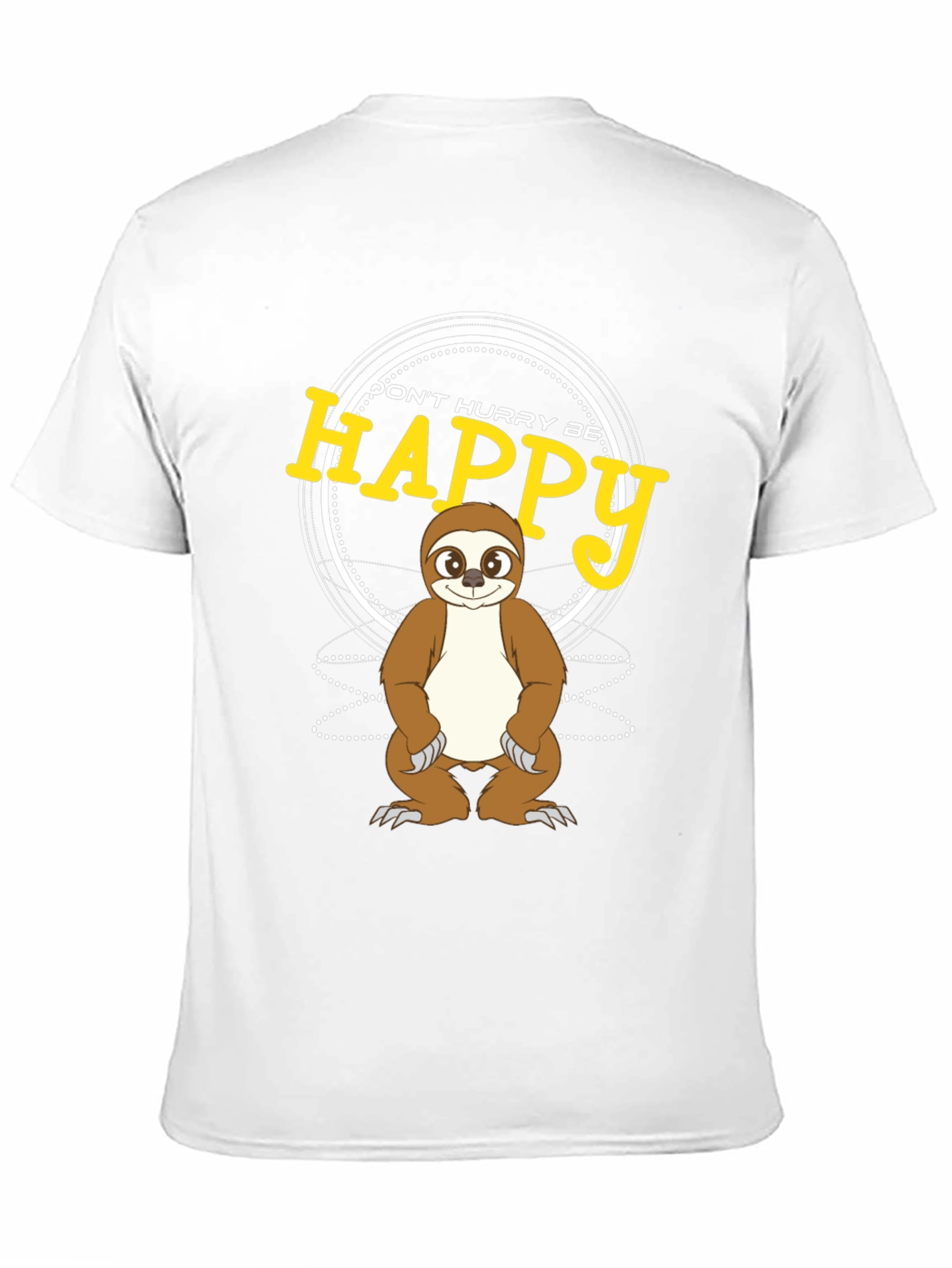 Dont Hurry Be Happy Sloth Graphic T-Shirt