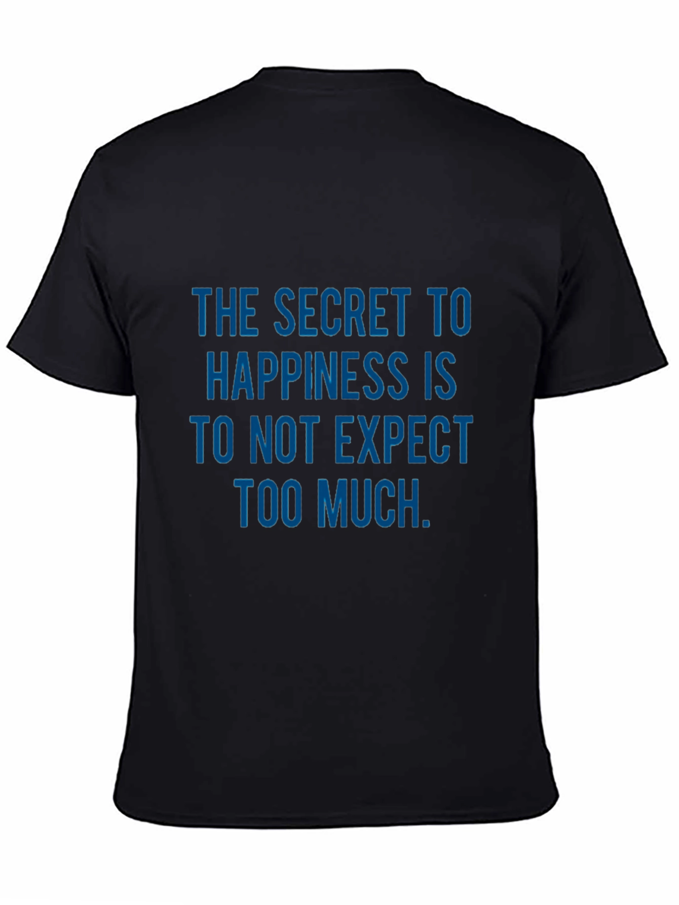Secret to Happiness Graphic Print Tee - Black