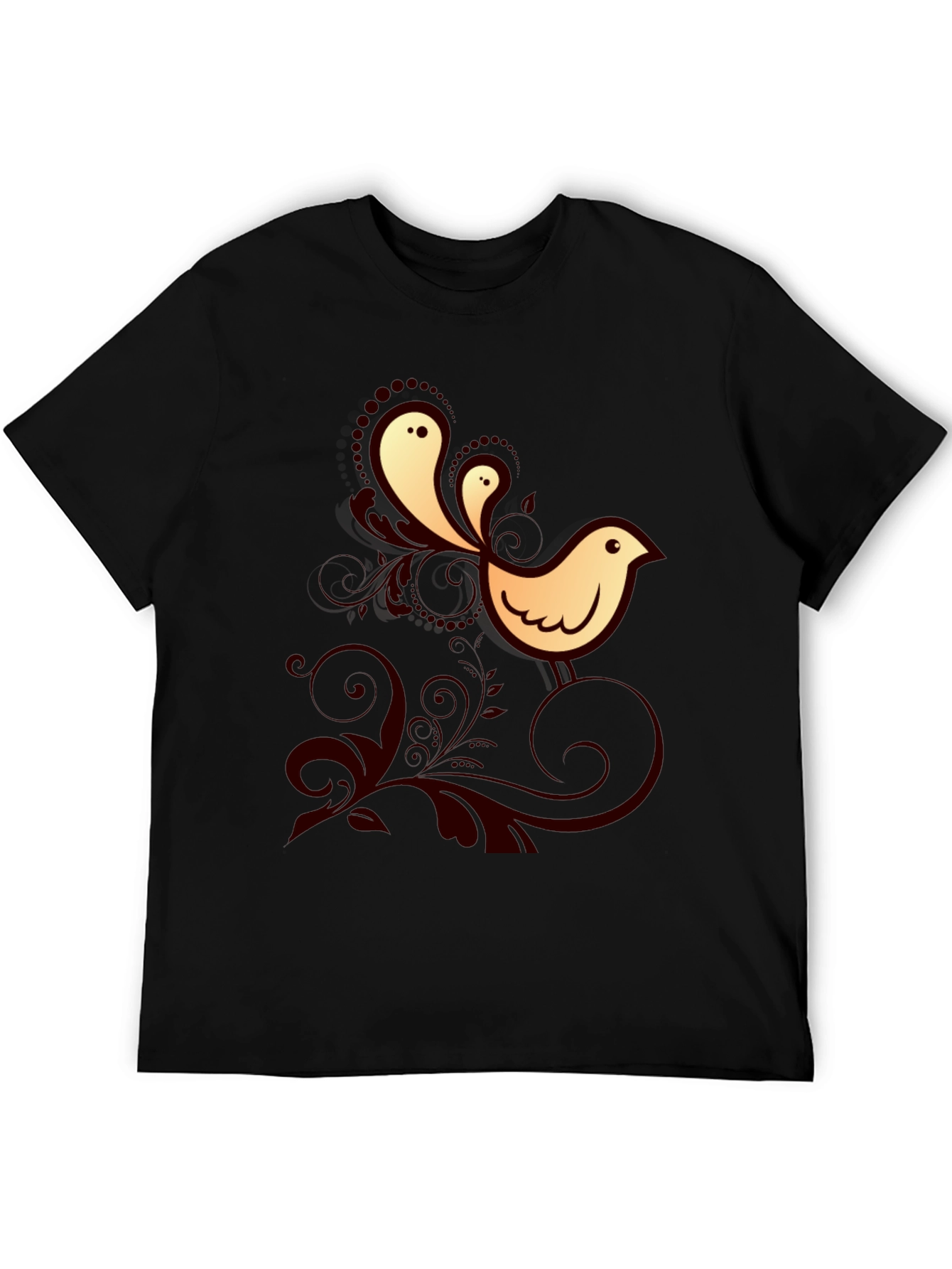 Bird Graphic Print Crew Neck Tee