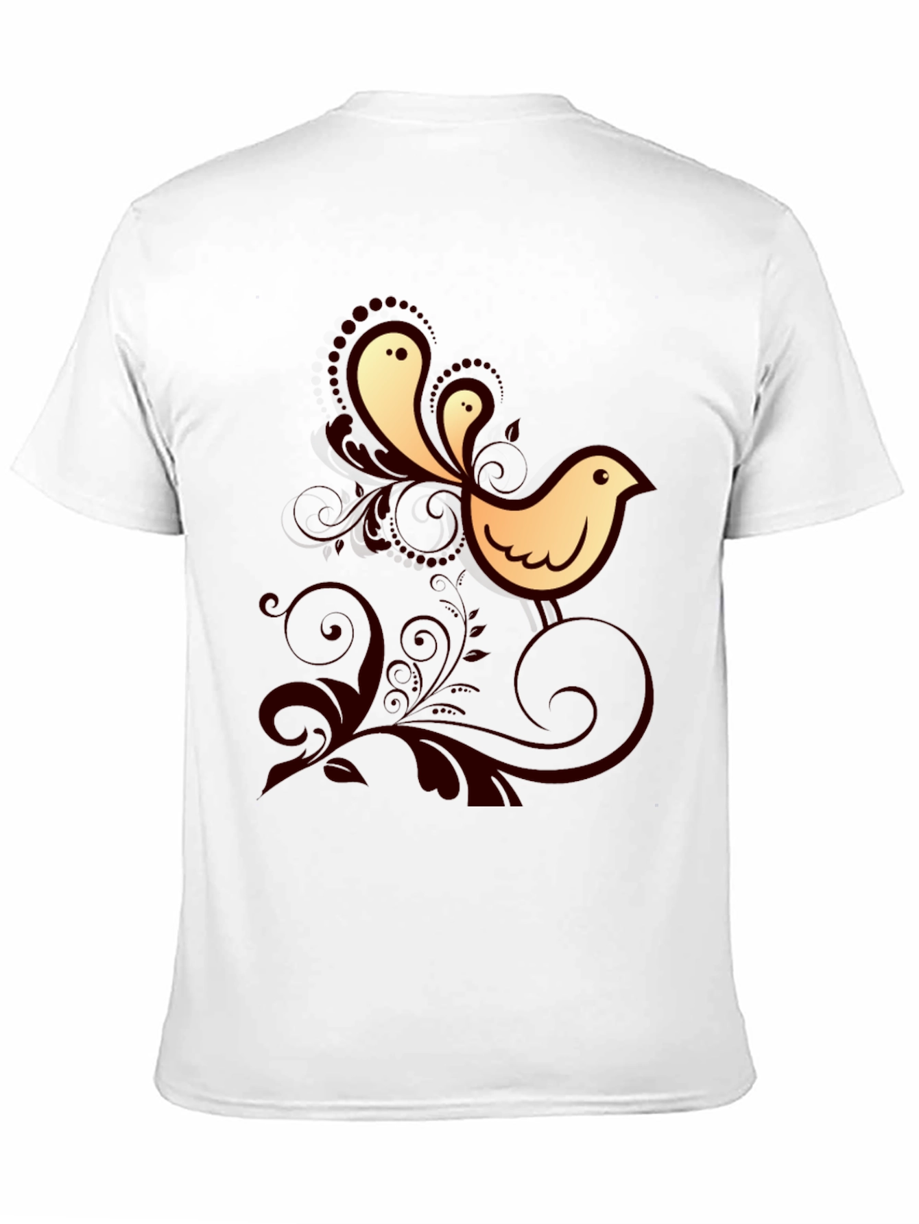 Bird Graphic Print Crew Neck Tee
