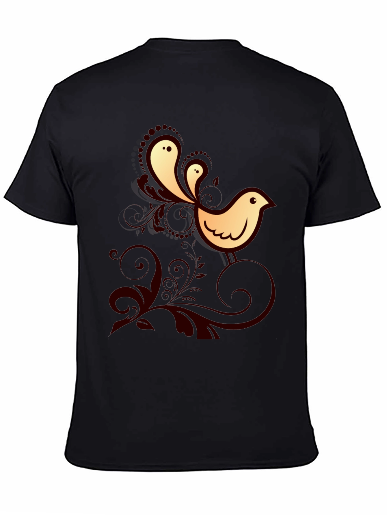 Bird Graphic Print Crew Neck Tee