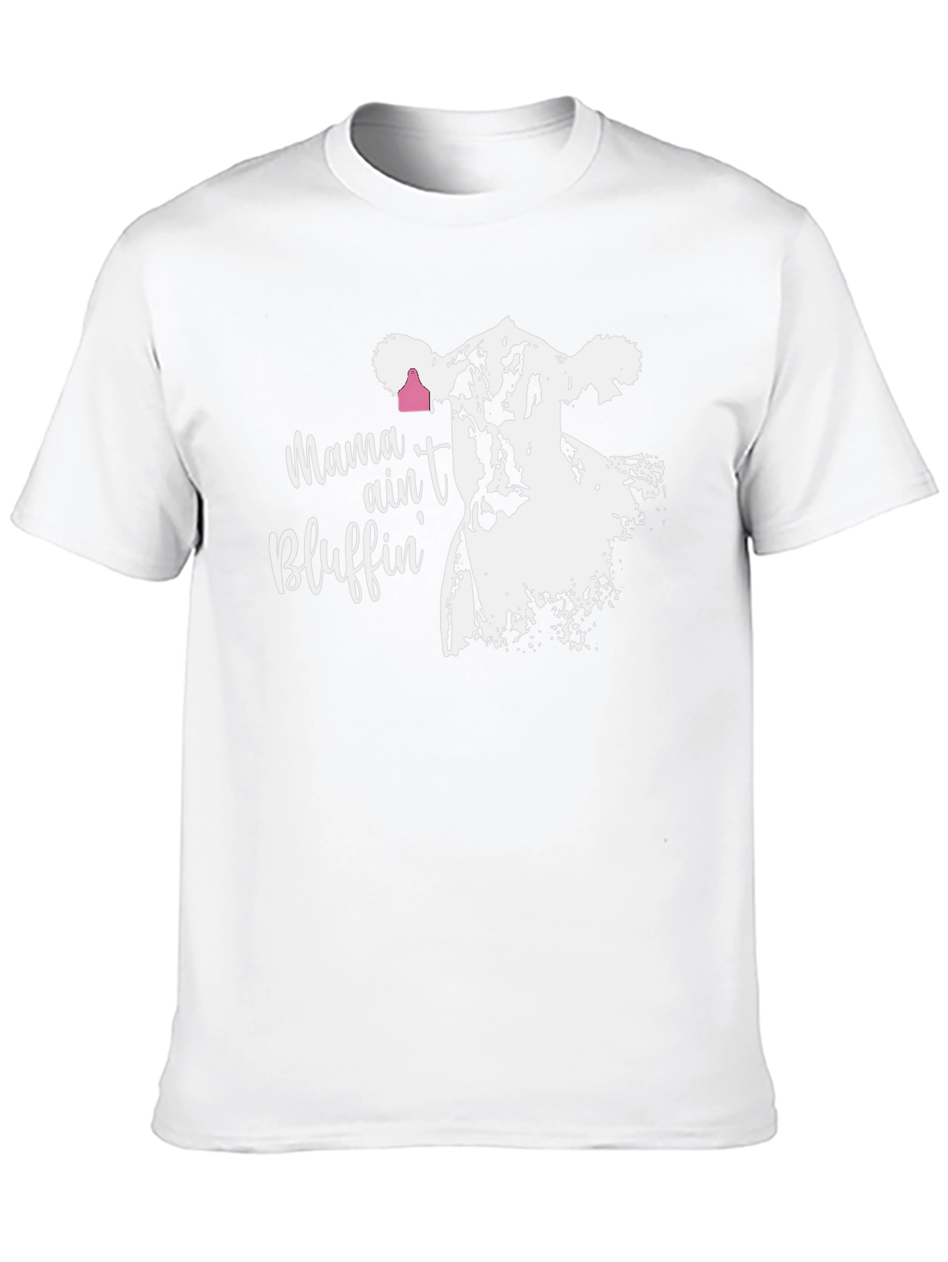 Mama Aint Bluffin Cow Graphic T-Shirt