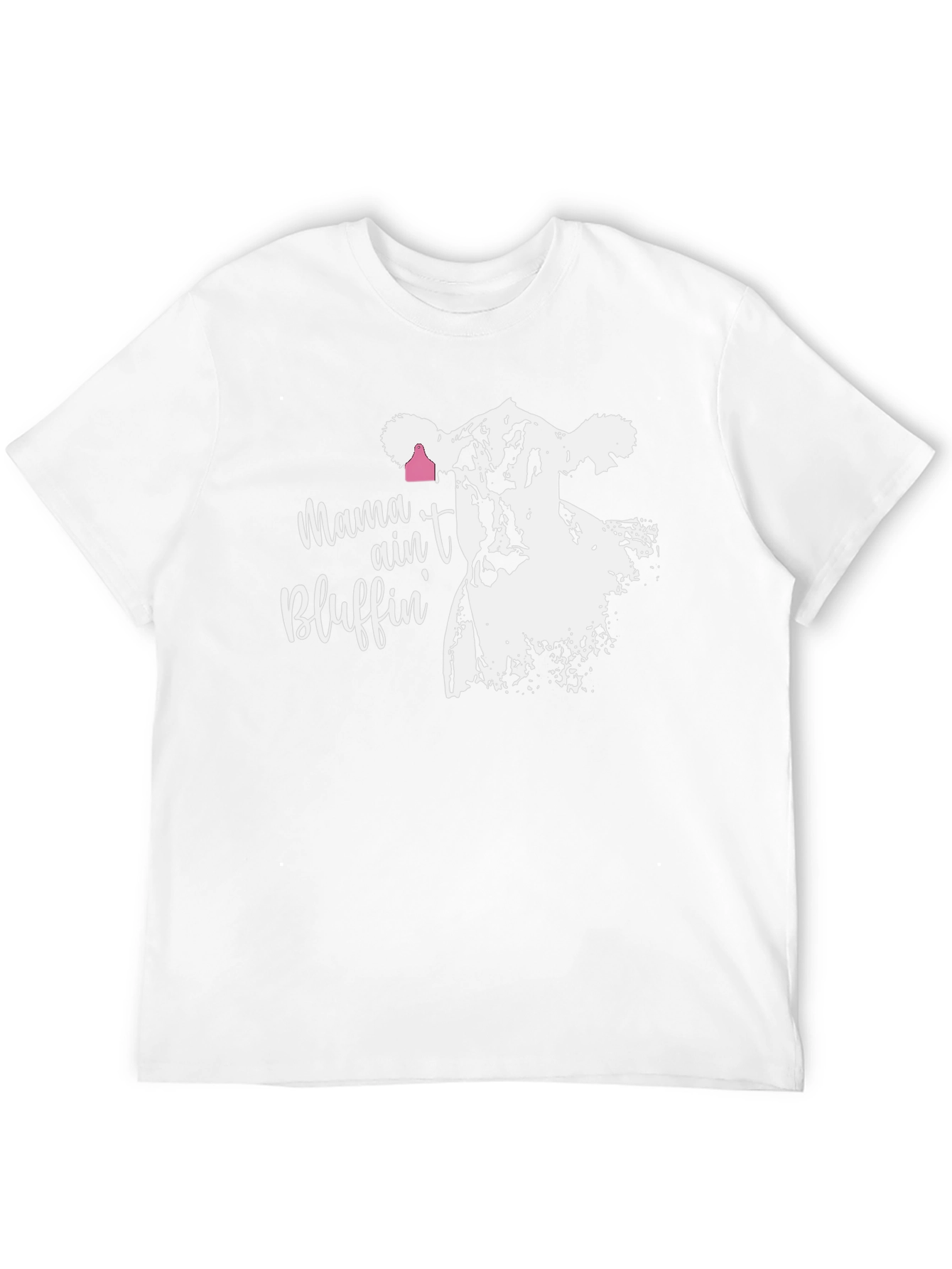 Mama Aint Bluffin Cow Graphic T-Shirt