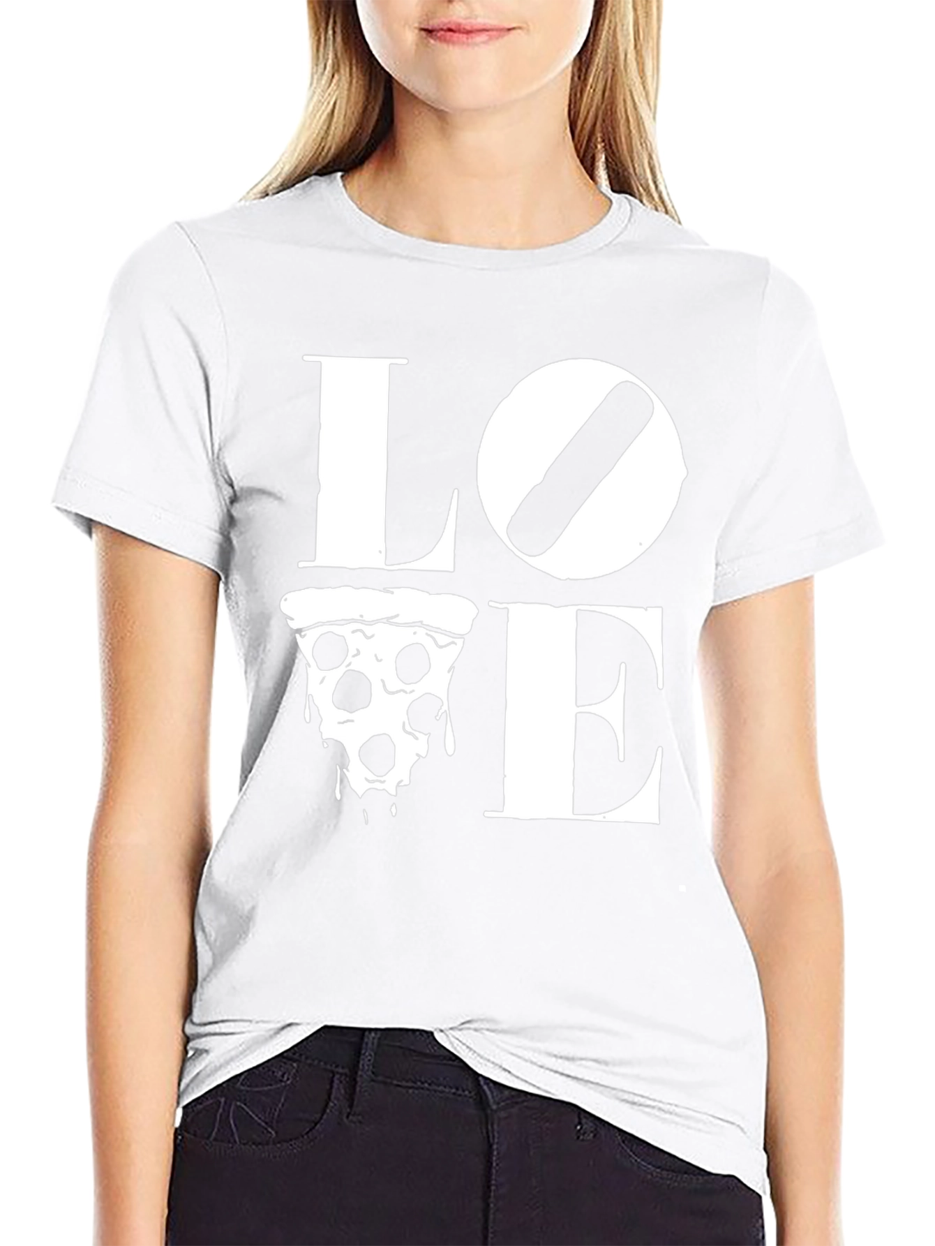 Love Pizza Graphic T-Shirt -  Comfortable Black Tee
