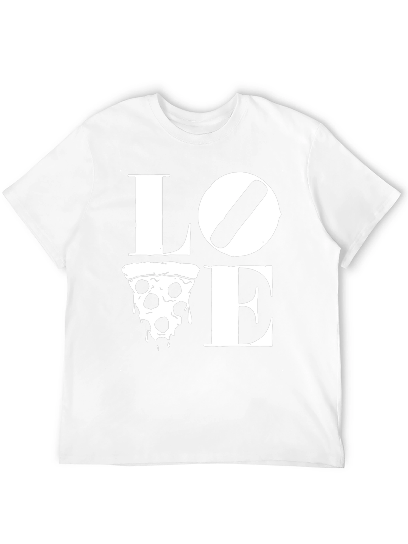 Love Pizza Graphic T-Shirt -  Comfortable Black Tee