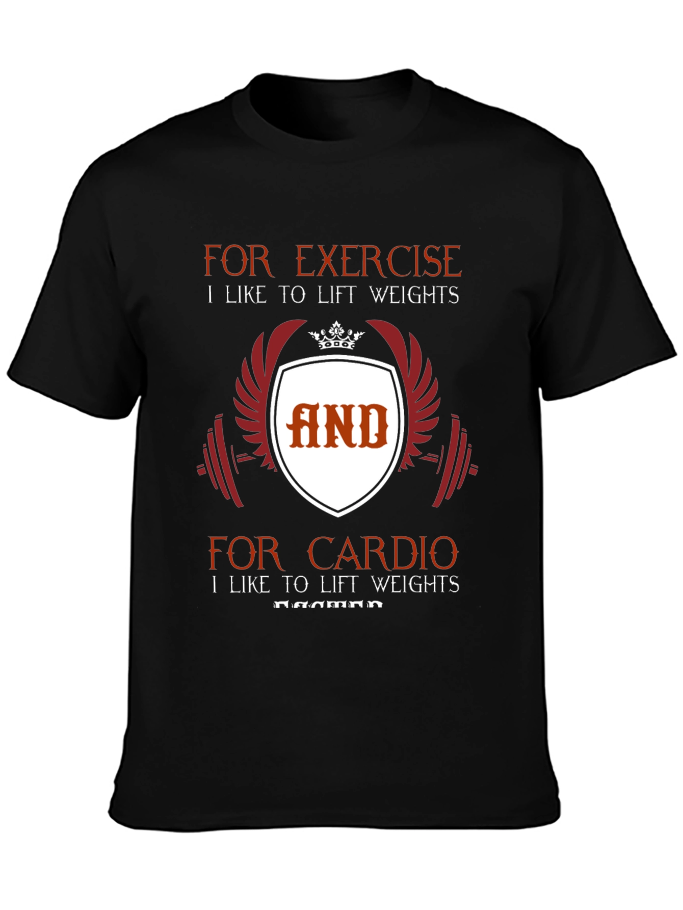 Funny Gym Workout Black T-Shirt - Lift Weights