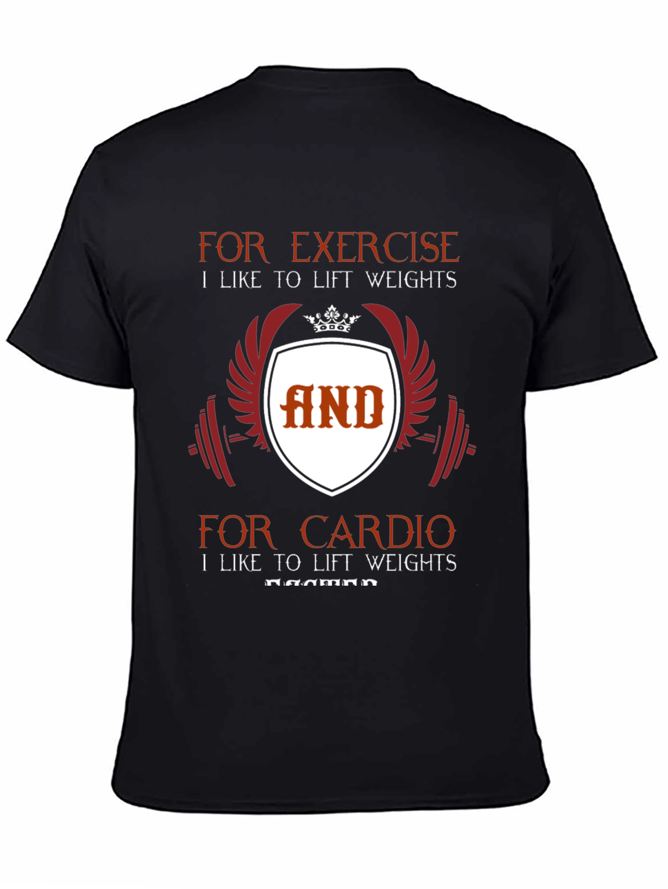 Funny Gym Workout Black T-Shirt - Lift Weights