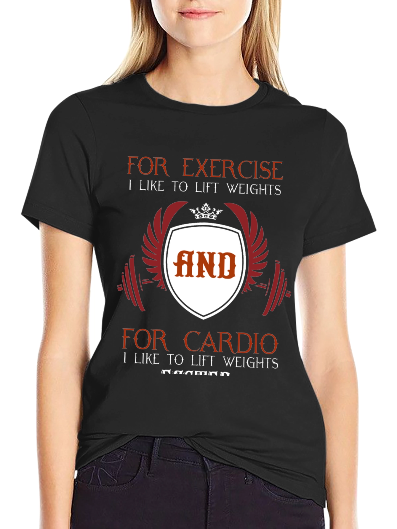 Funny Gym Workout Black T-Shirt - Lift Weights