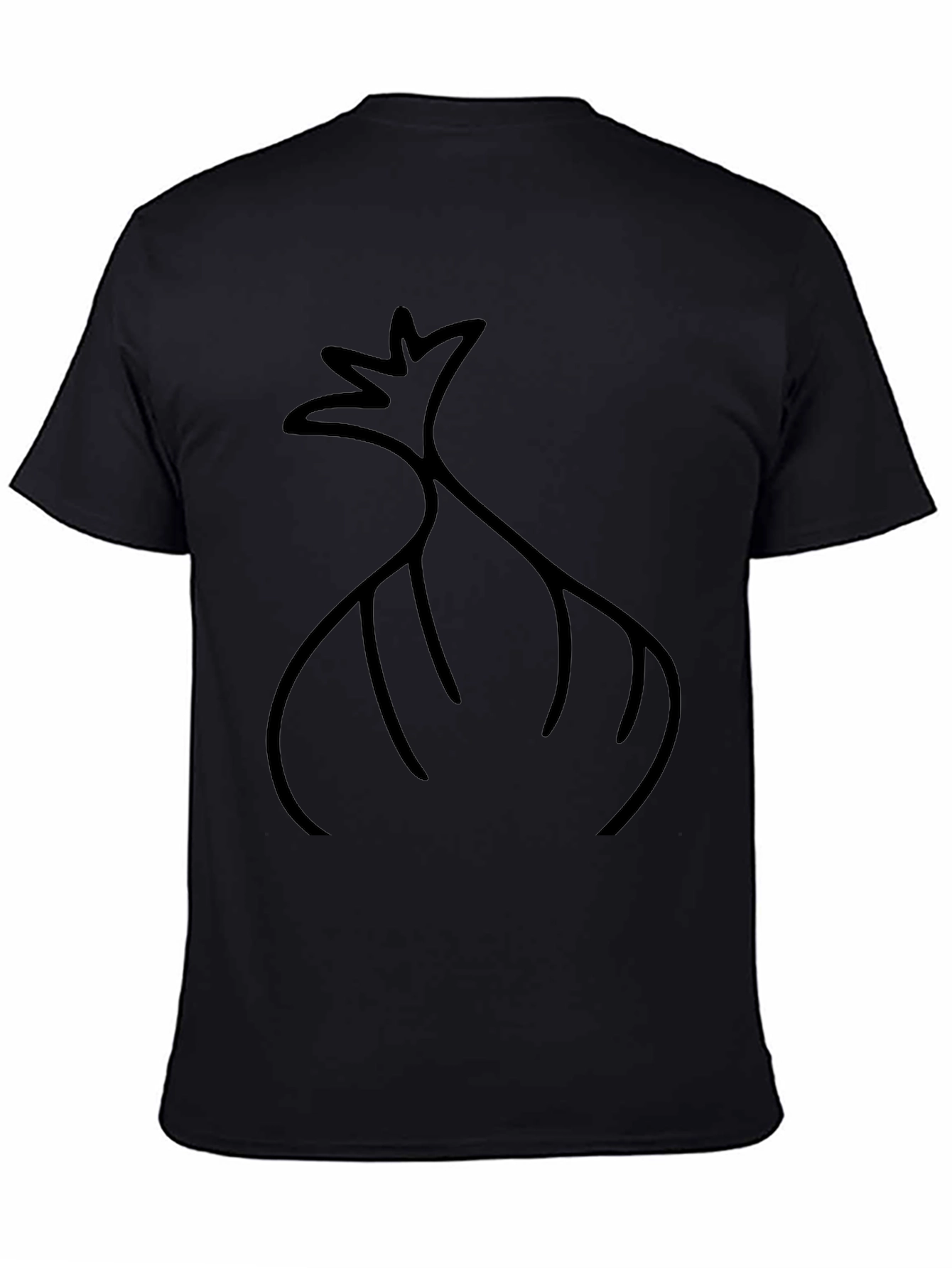 Abstract Black Graphic Tee