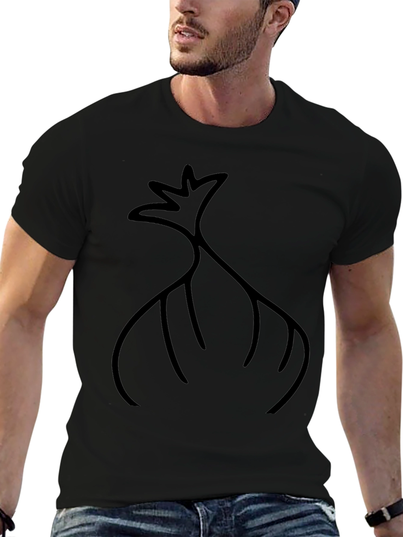 Abstract Black Graphic Tee
