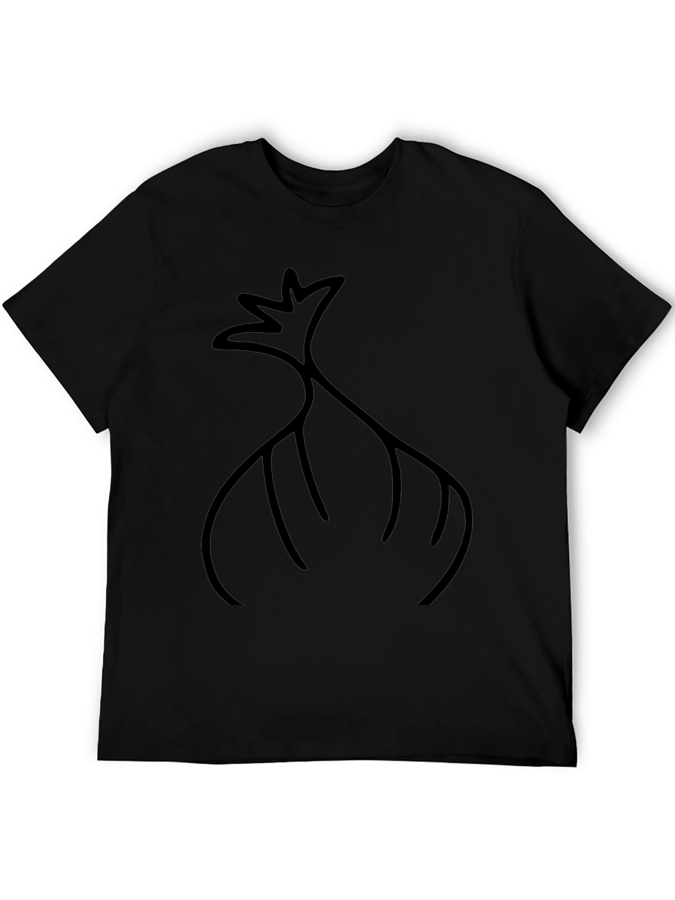 Abstract Black Graphic Tee