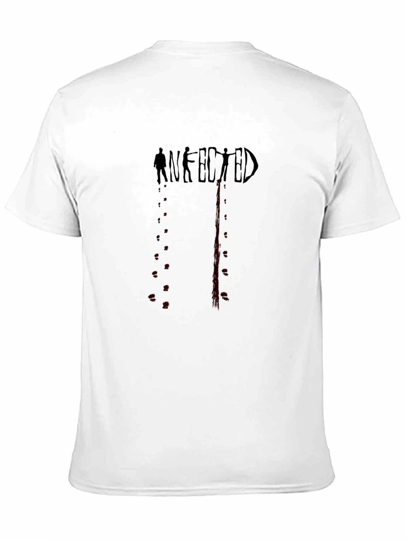 Infected Graphic Print Black T-Shirt