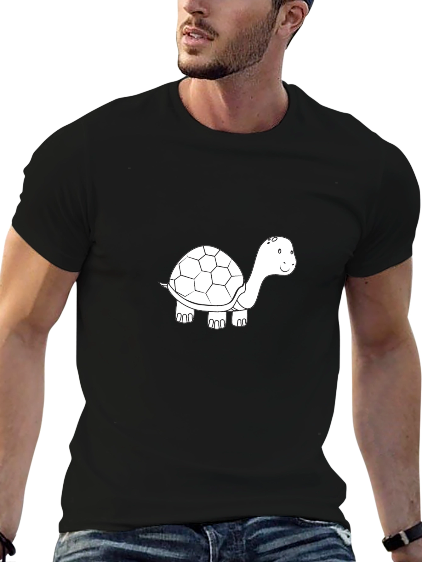 Turtle Graphic Black T-Shirt