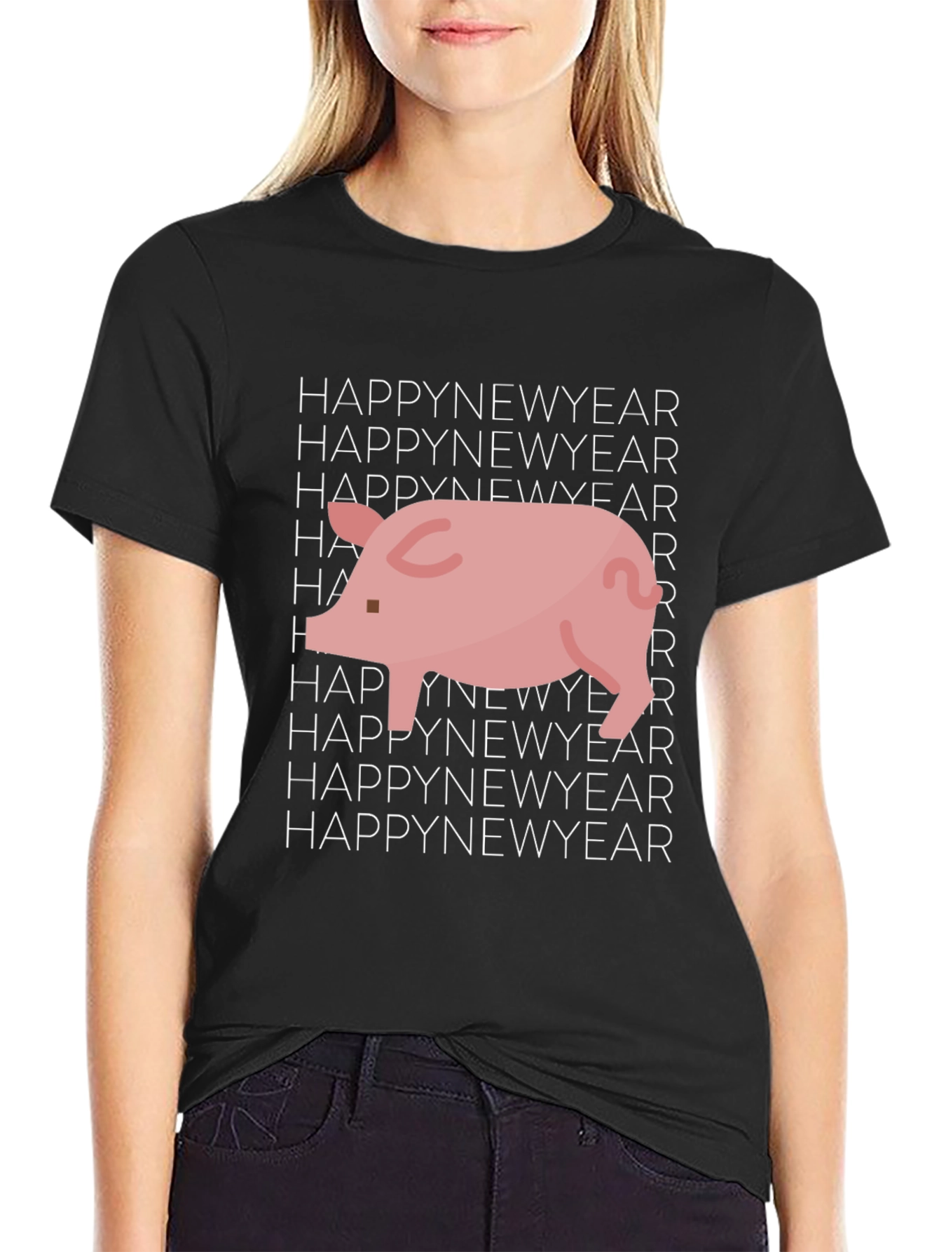 Happy New Year Pig Graphic Tee