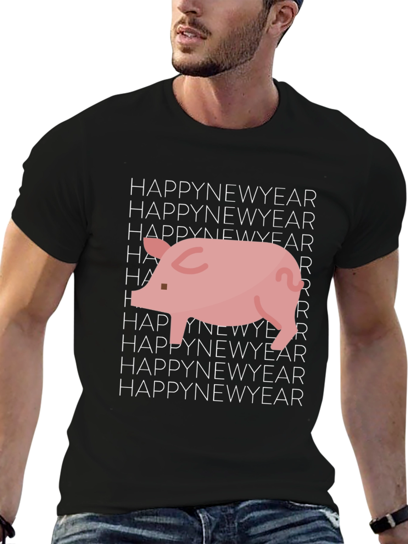 Happy New Year Pig Graphic Tee