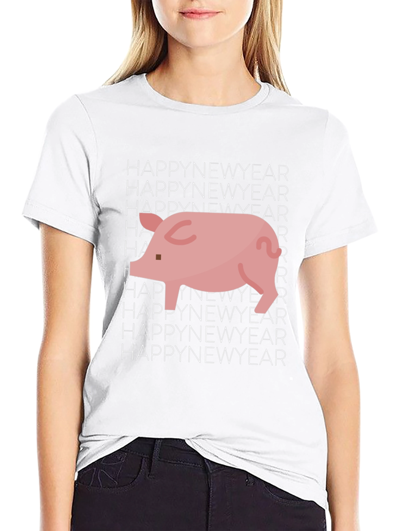 Happy New Year Pig Graphic Tee