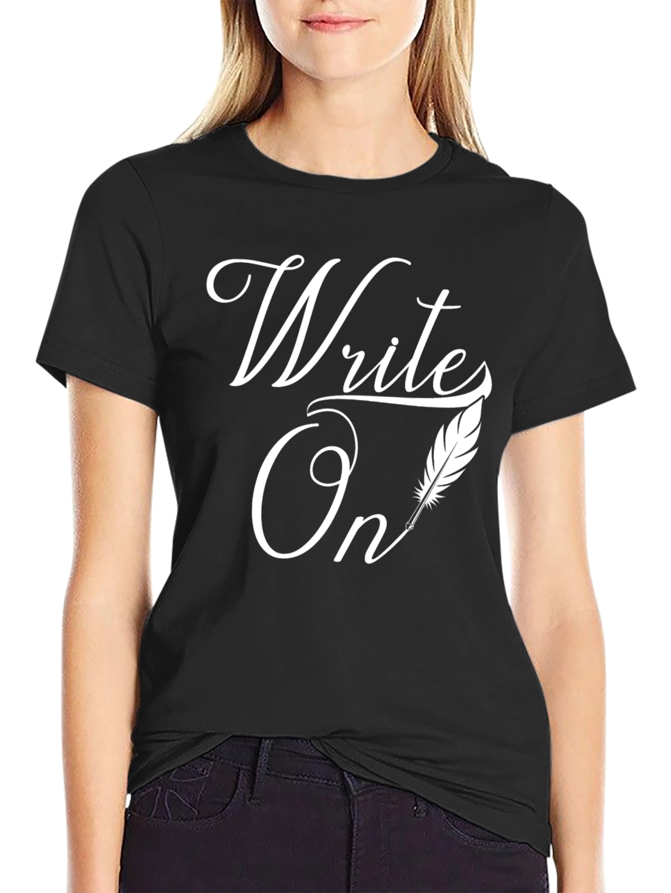 Write On T-Shirt - Black Cotton Tee