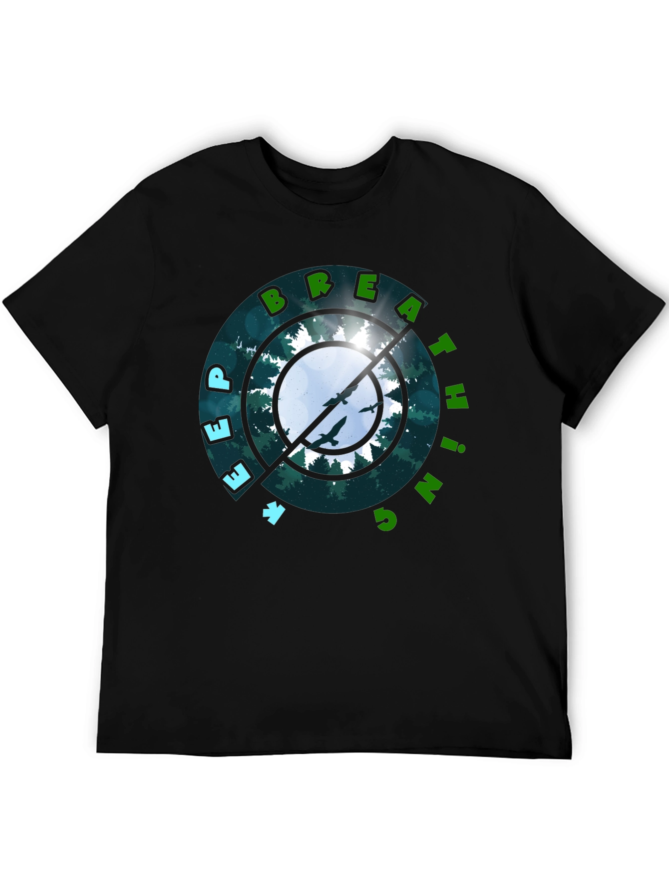 Deep Breathing Nature Graphic Tee