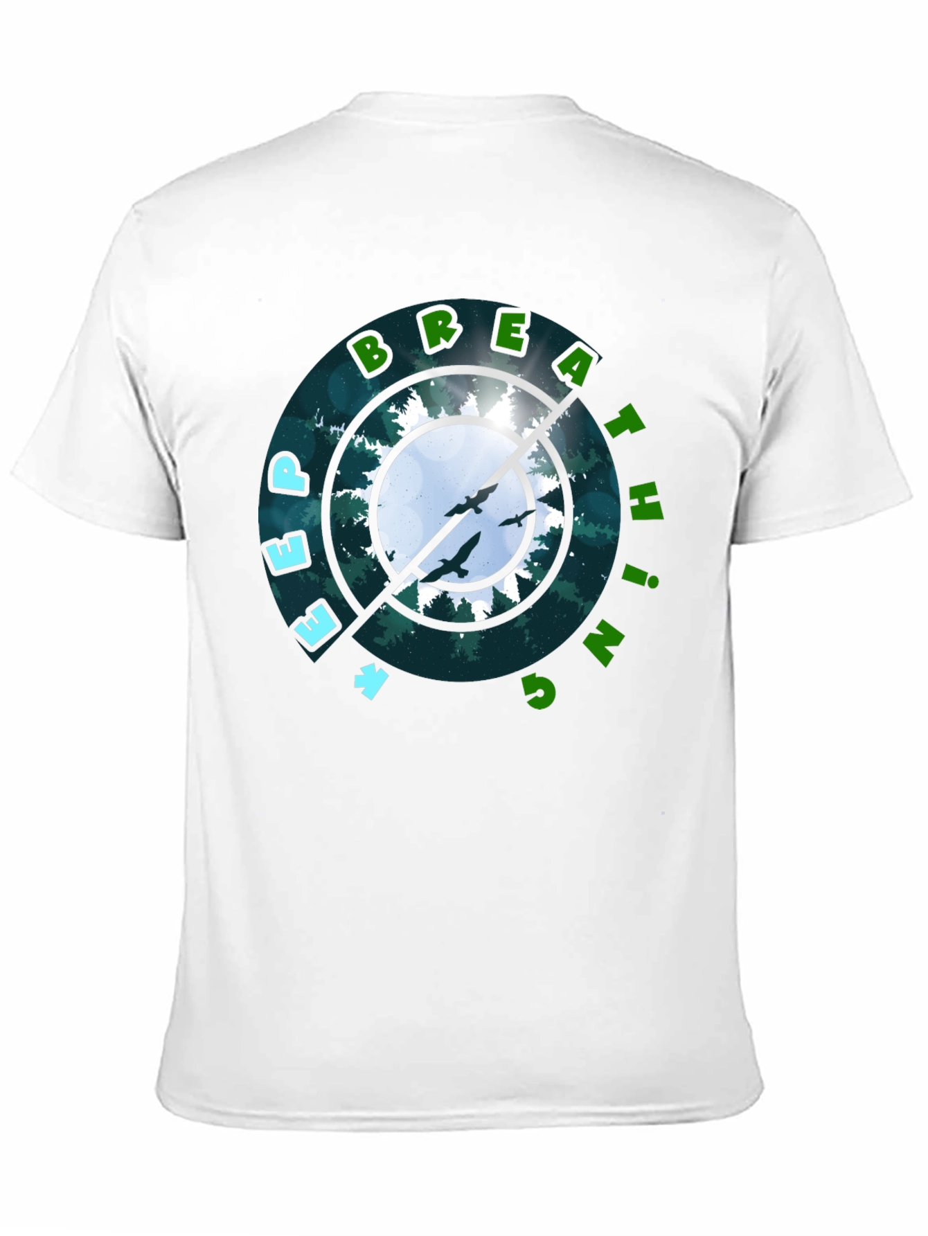 Deep Breathing Nature Graphic Tee