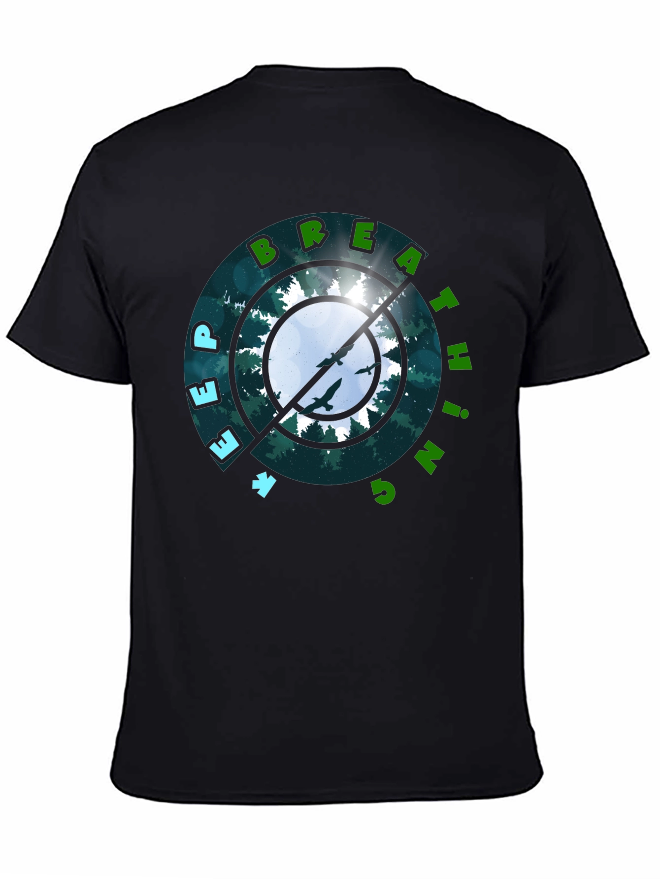 Deep Breathing Nature Graphic Tee