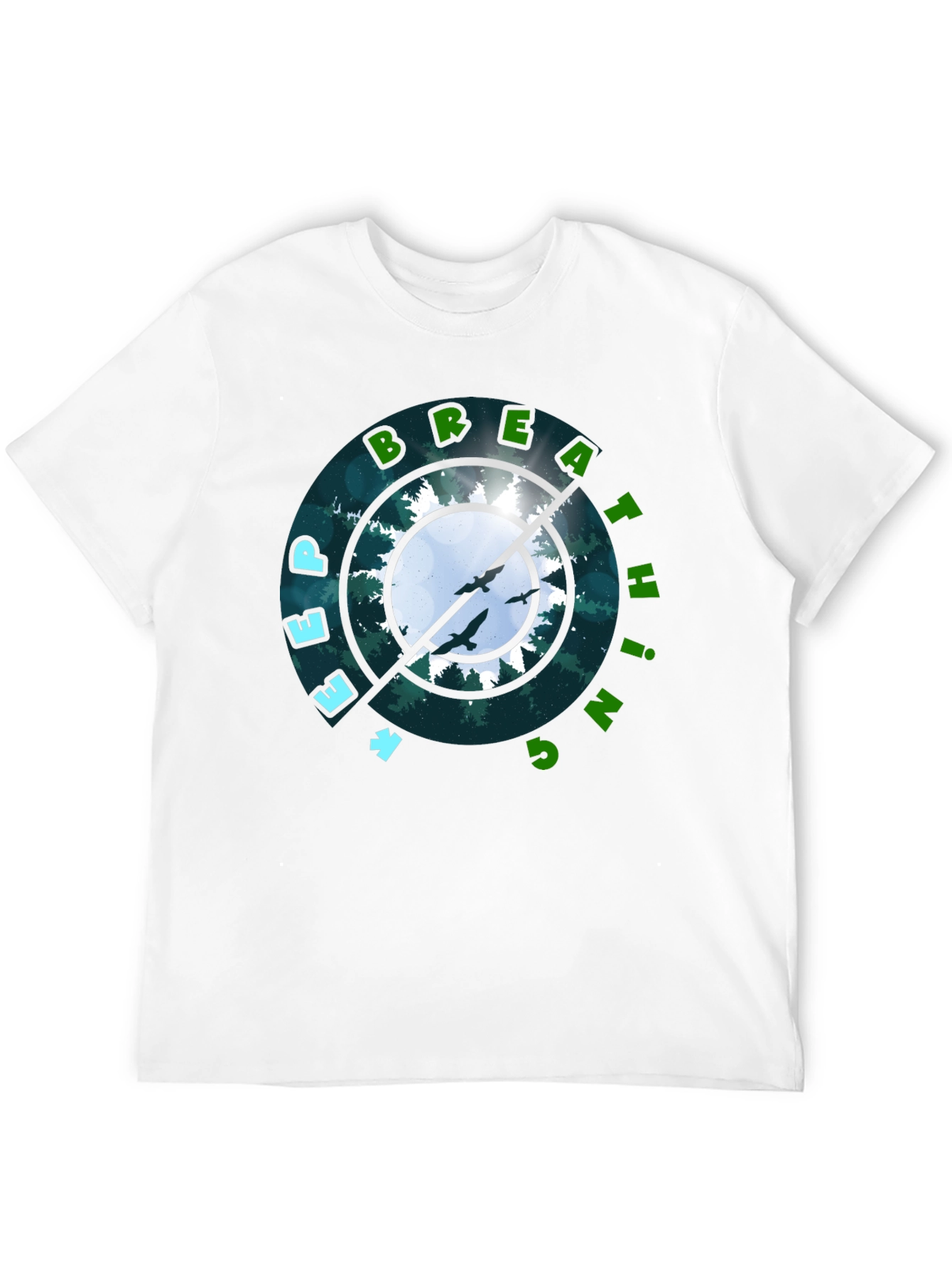 Deep Breathing Nature Graphic Tee