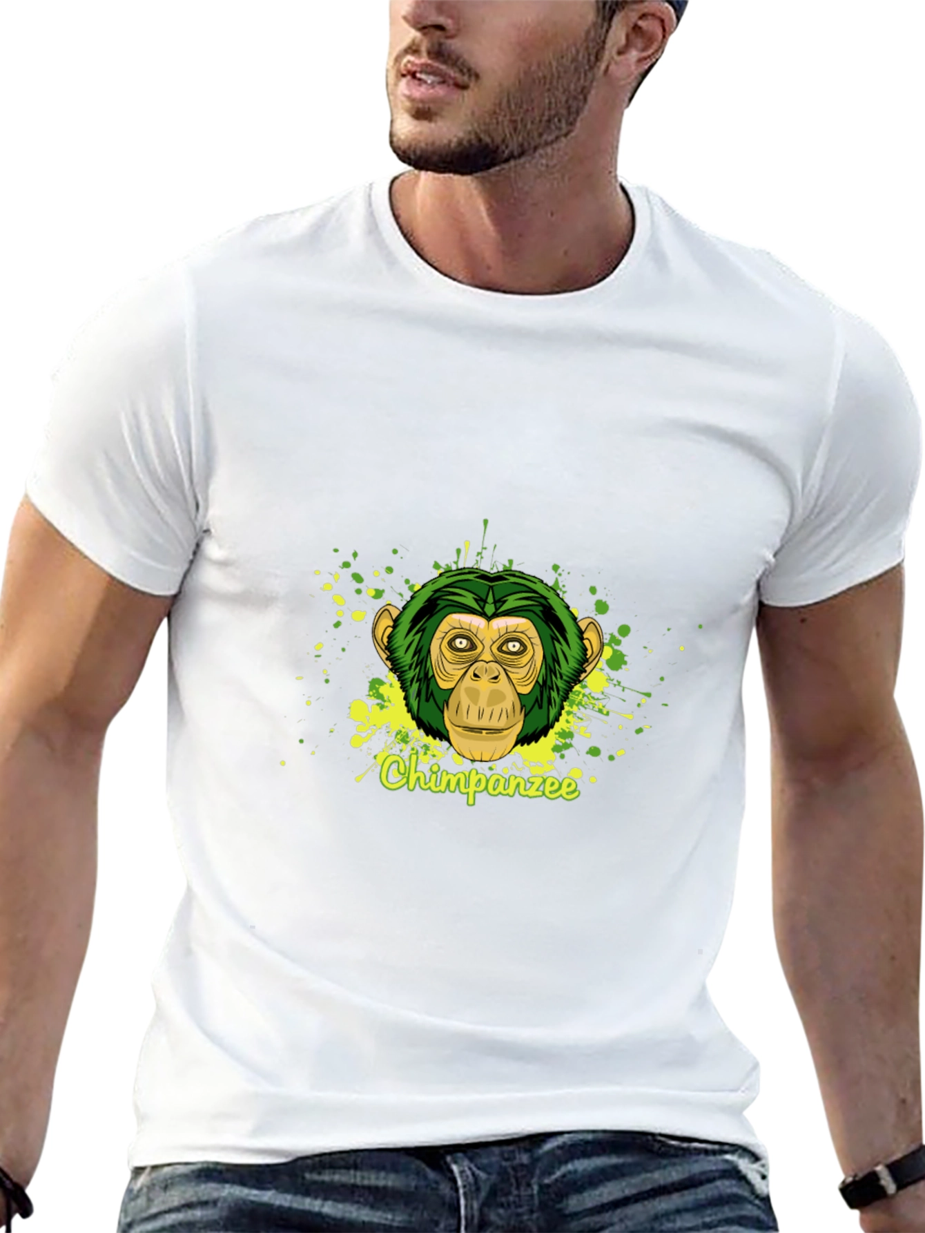 Chimpanzee Graphic Tee - Stylish Black T-Shirt