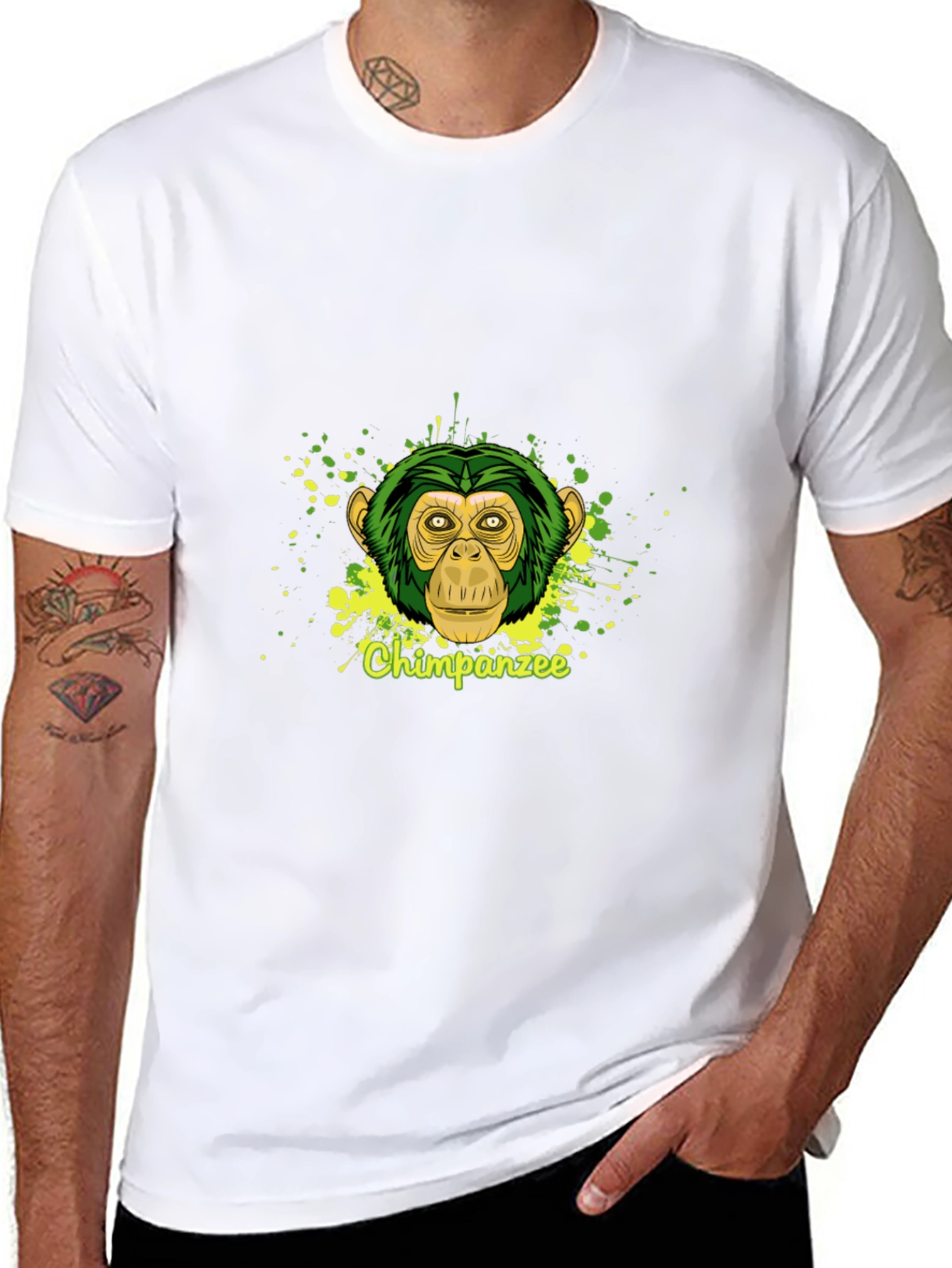 Chimpanzee Graphic Tee - Stylish Black T-Shirt