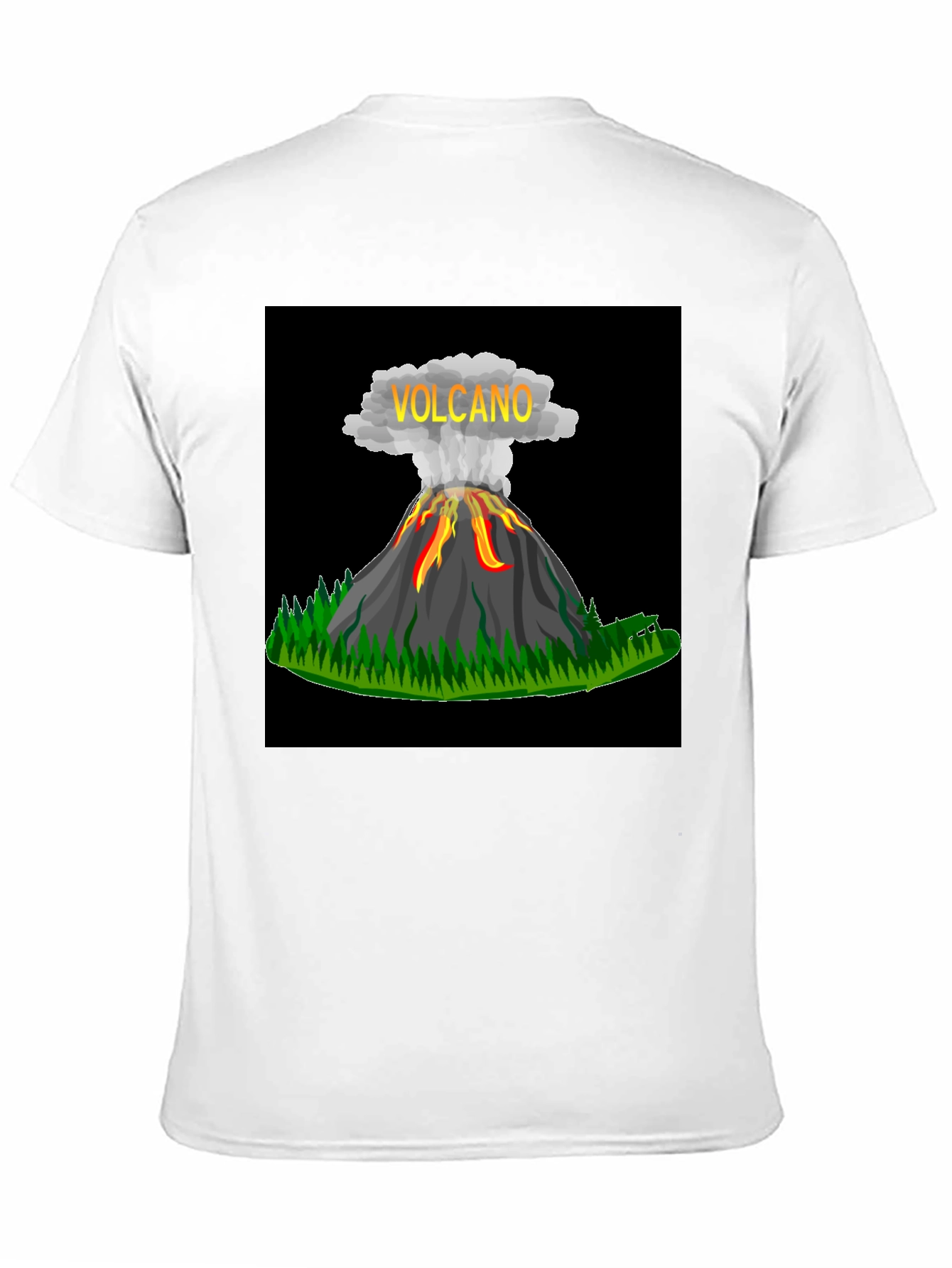Volcano Graphic Black T-Shirt - Bold & Unique Design
