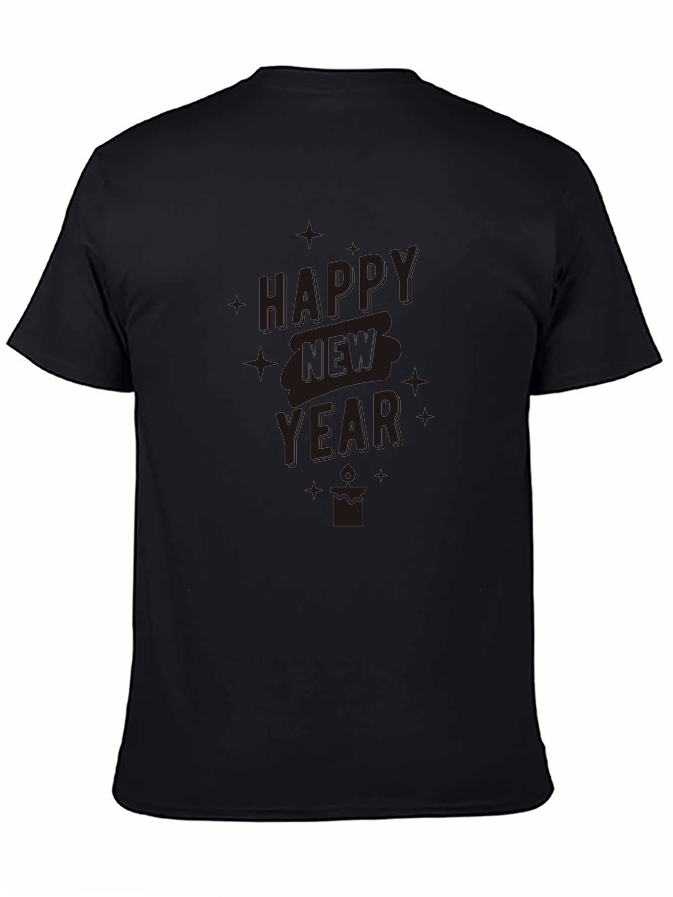 Happy New Year Black Graphic Tee