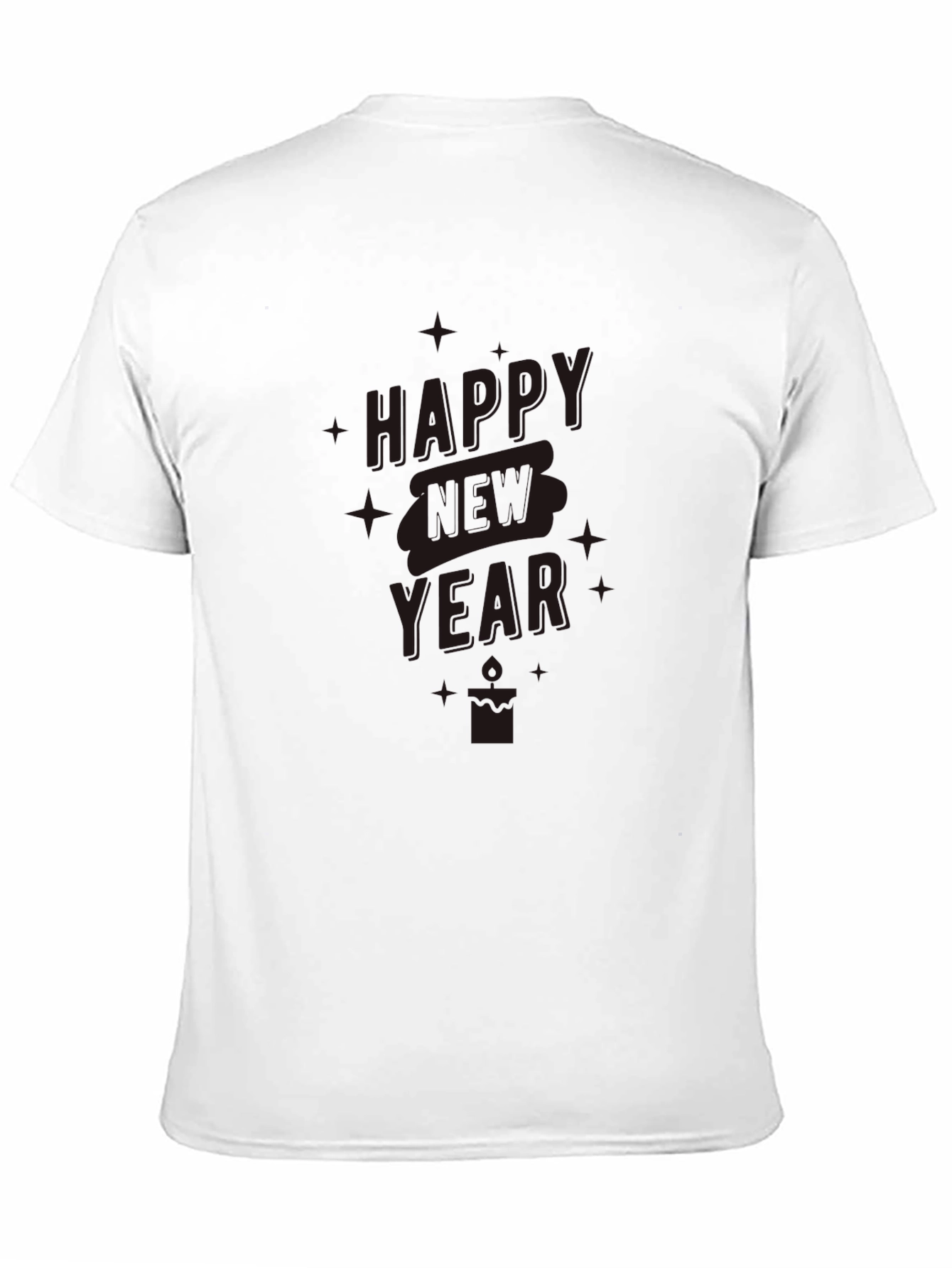 Happy New Year Black Graphic Tee