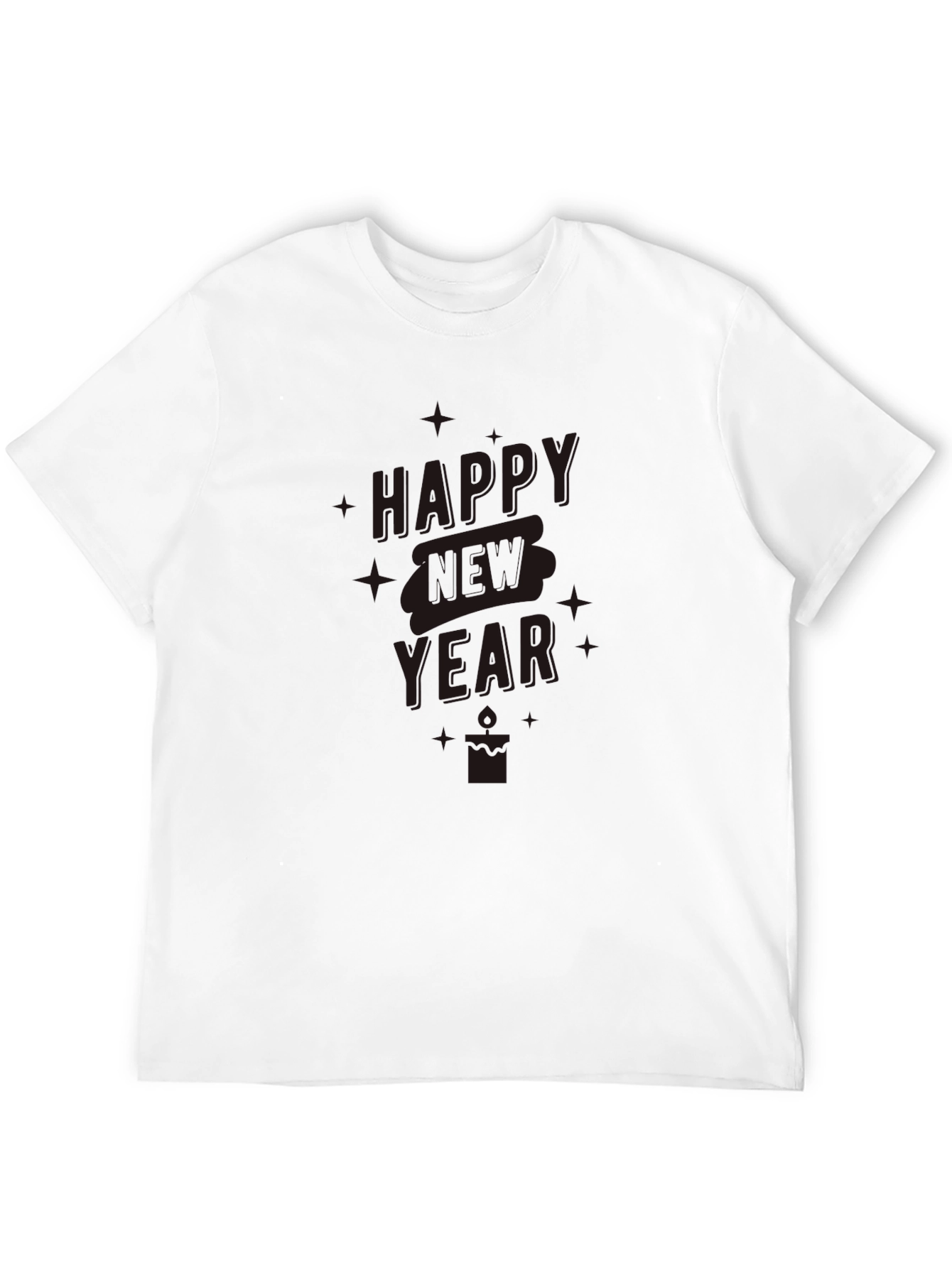 Happy New Year Black Graphic Tee
