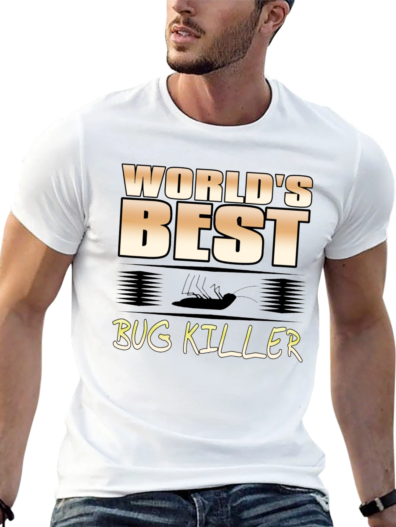 Worlds Best Bug Killer Novelty Graphic Tee