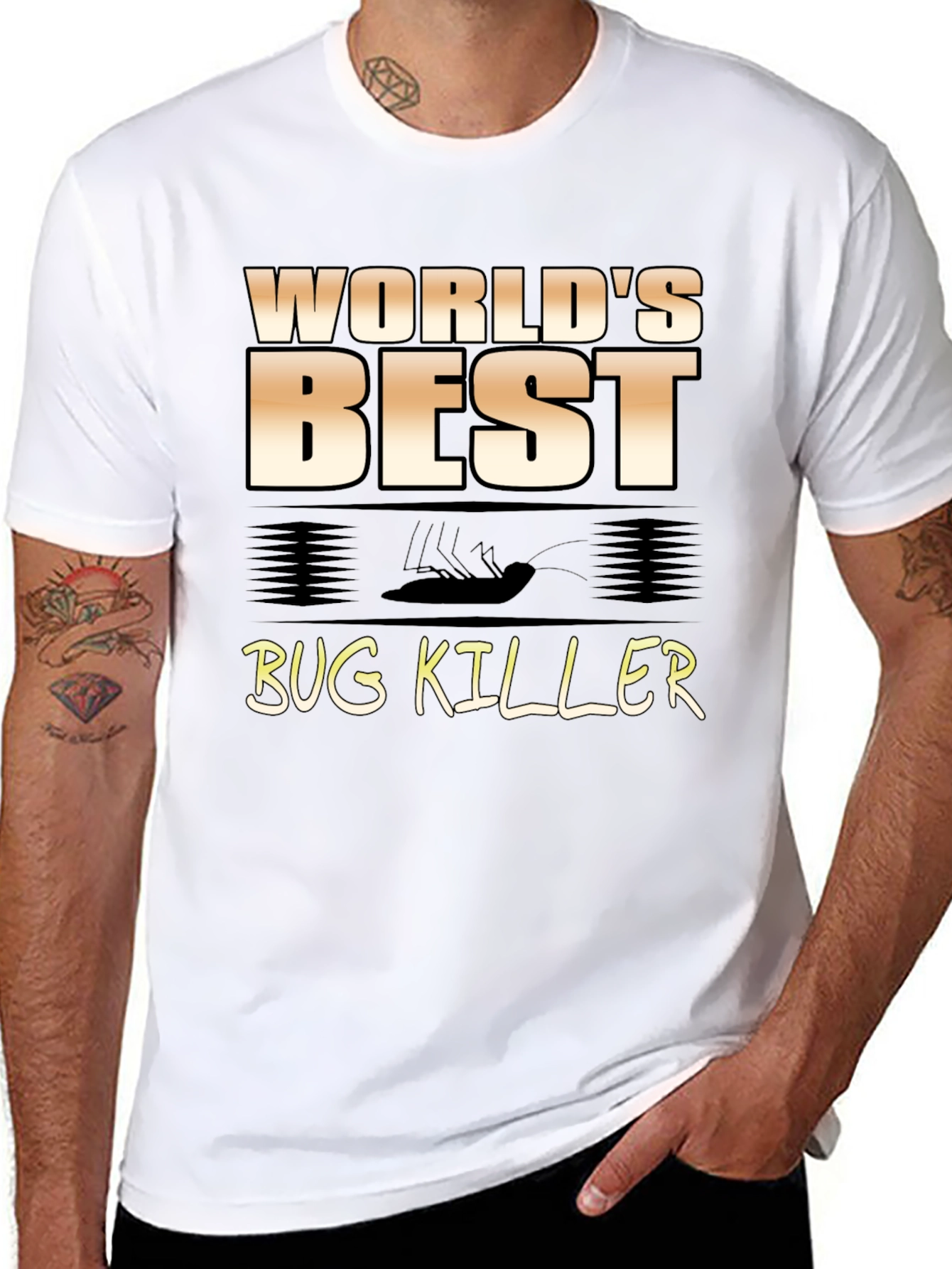 Worlds Best Bug Killer Novelty Graphic Tee