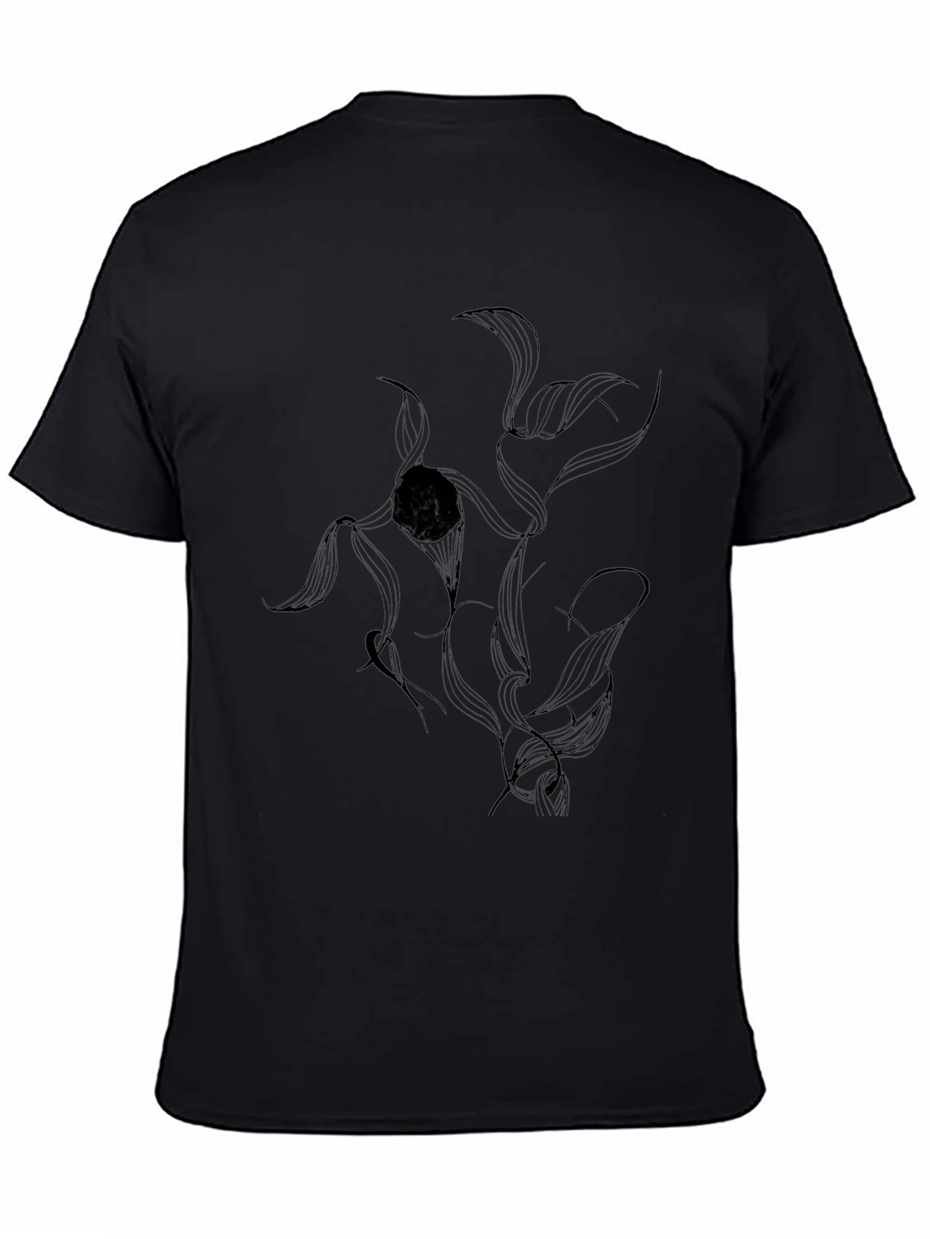 Abstract Black Graphic Tee - Modern Art T-Shirt