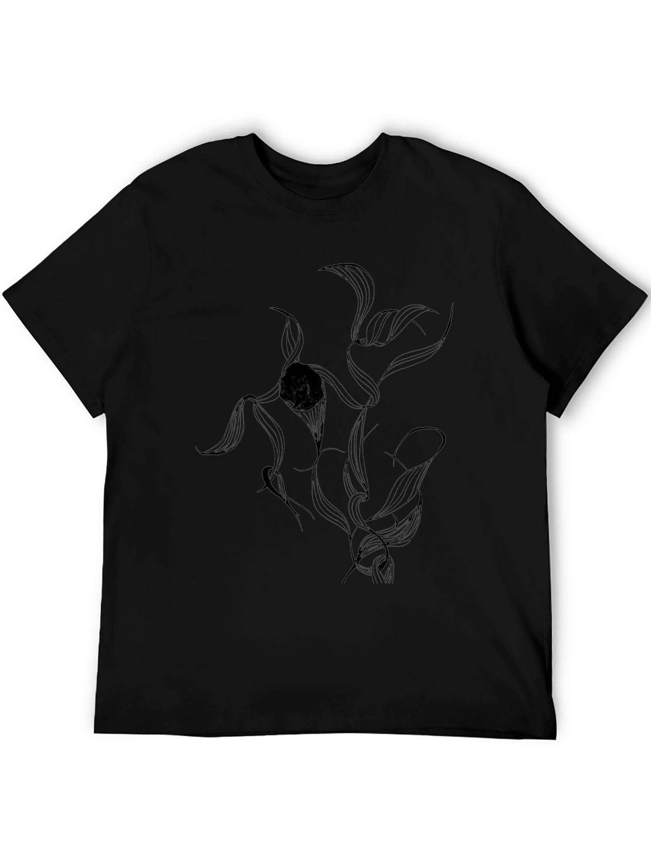Abstract Black Graphic Tee - Modern Art T-Shirt