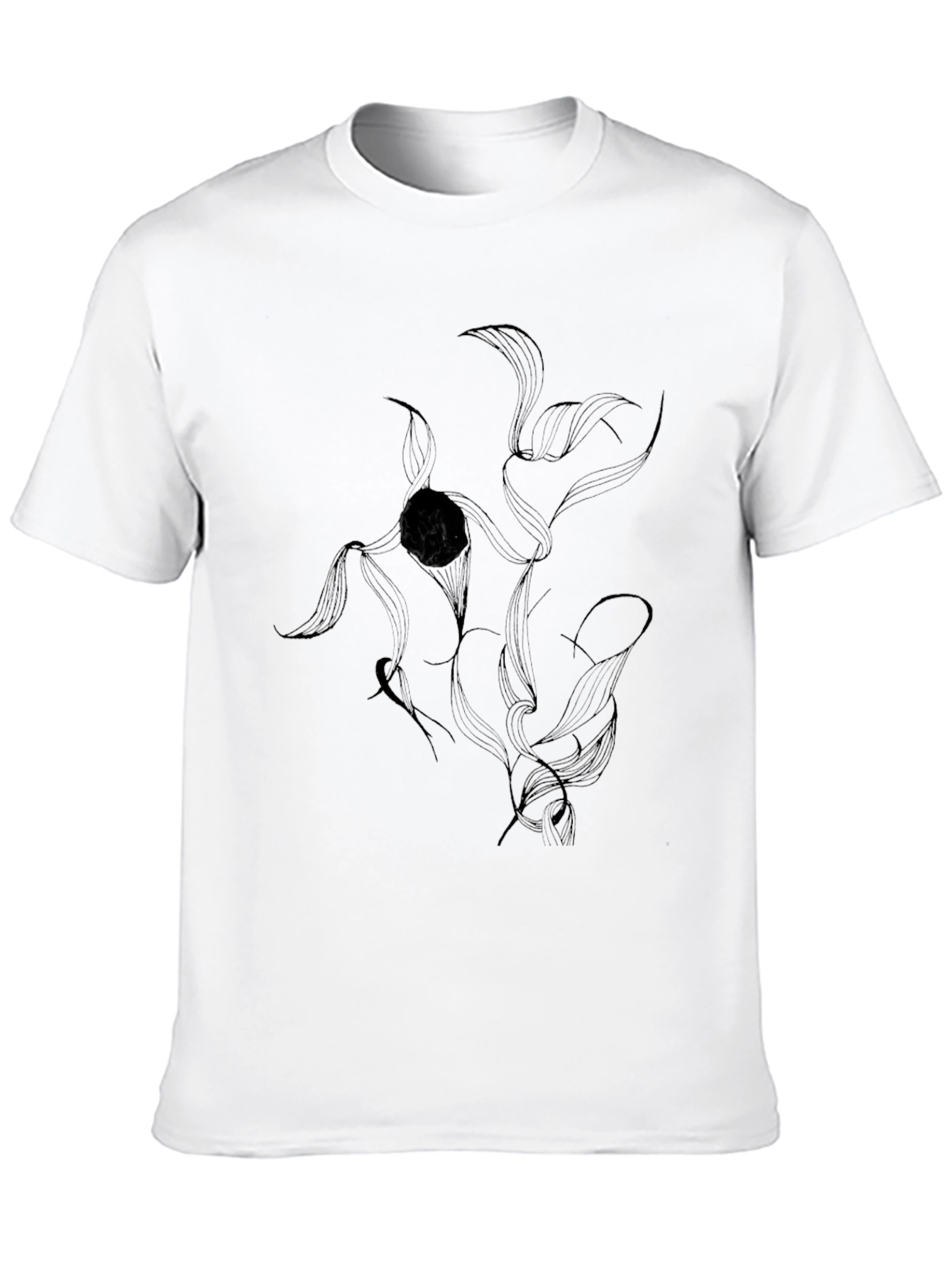 Abstract Black Graphic Tee - Modern Art T-Shirt