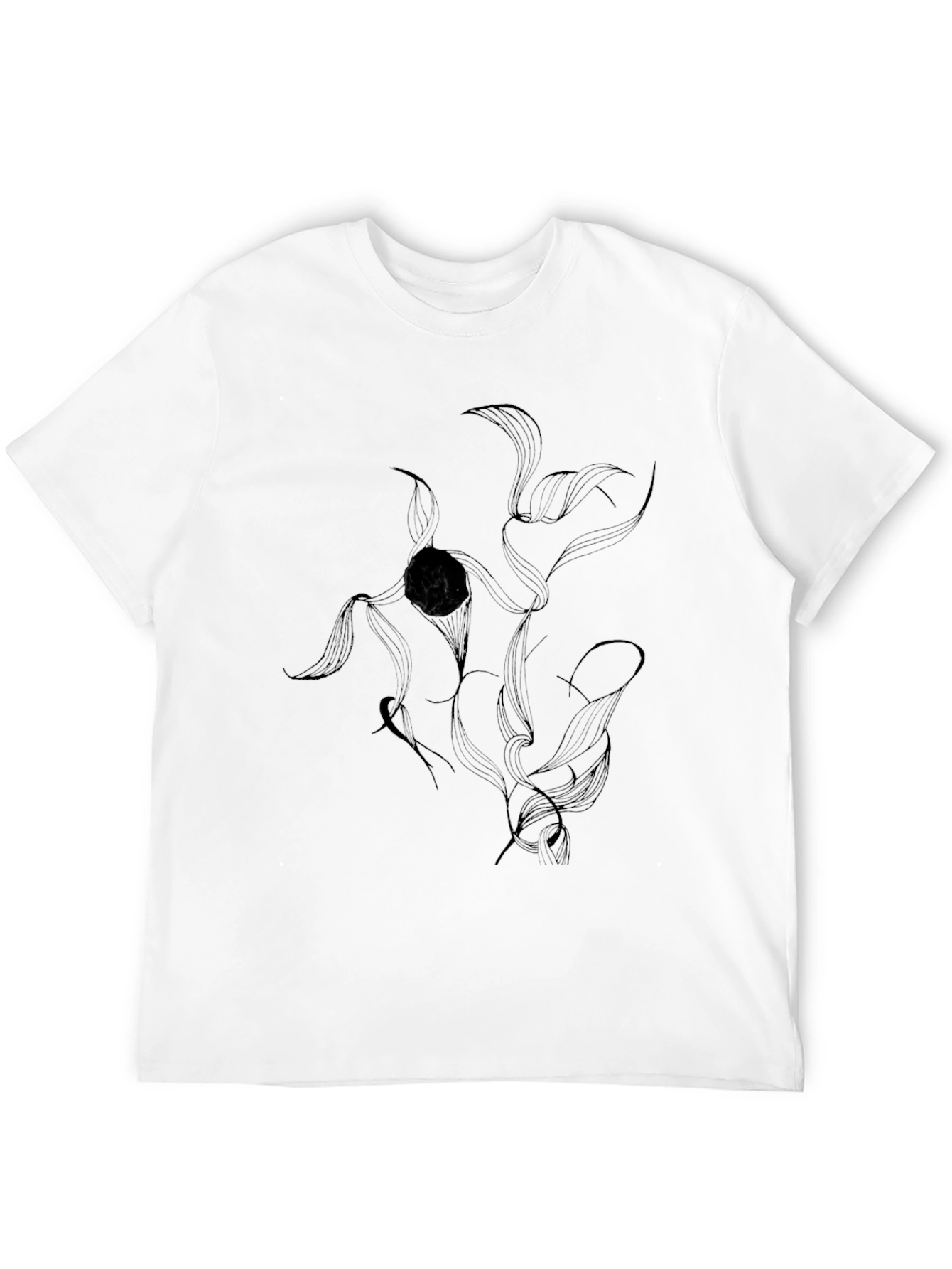 Abstract Black Graphic Tee - Modern Art T-Shirt