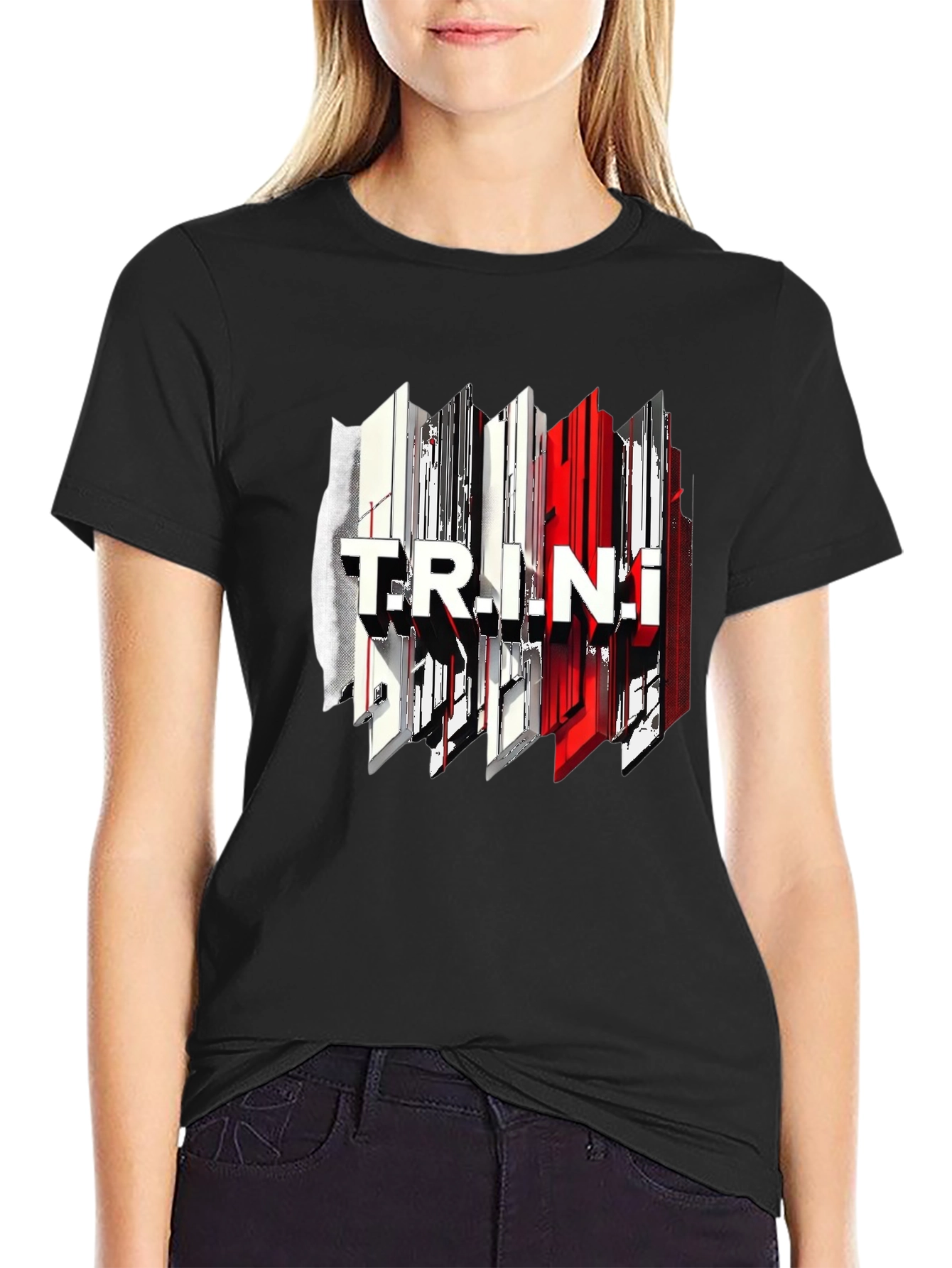 Trendy Trinidad Graphic Tee - Black Cotton T-Shirt