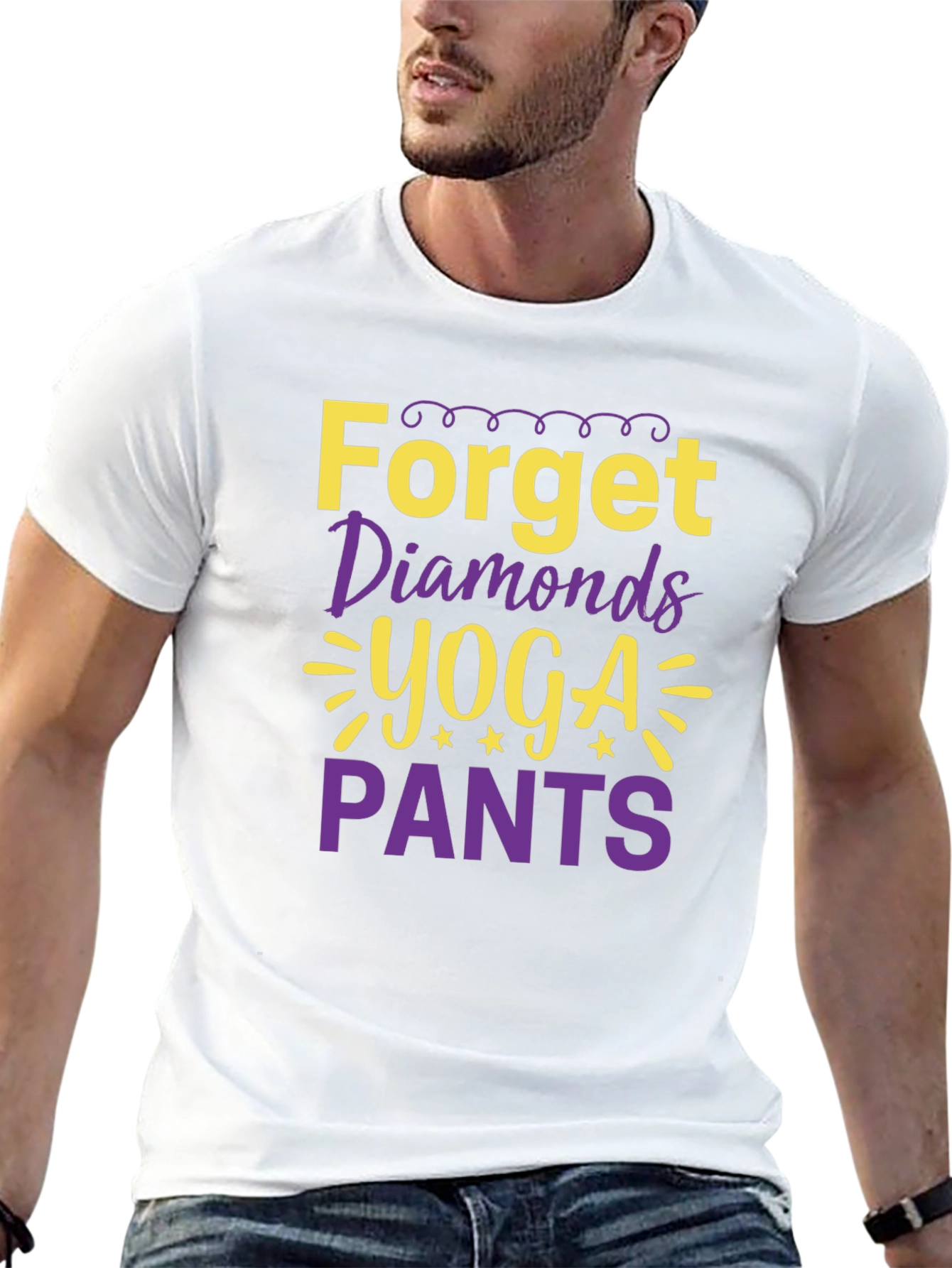 Forget Diamonds Yoga Pants Graphic Tee