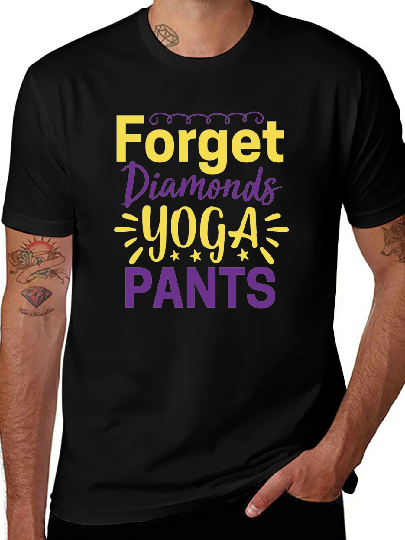 Forget Diamonds Yoga Pants Graphic Tee