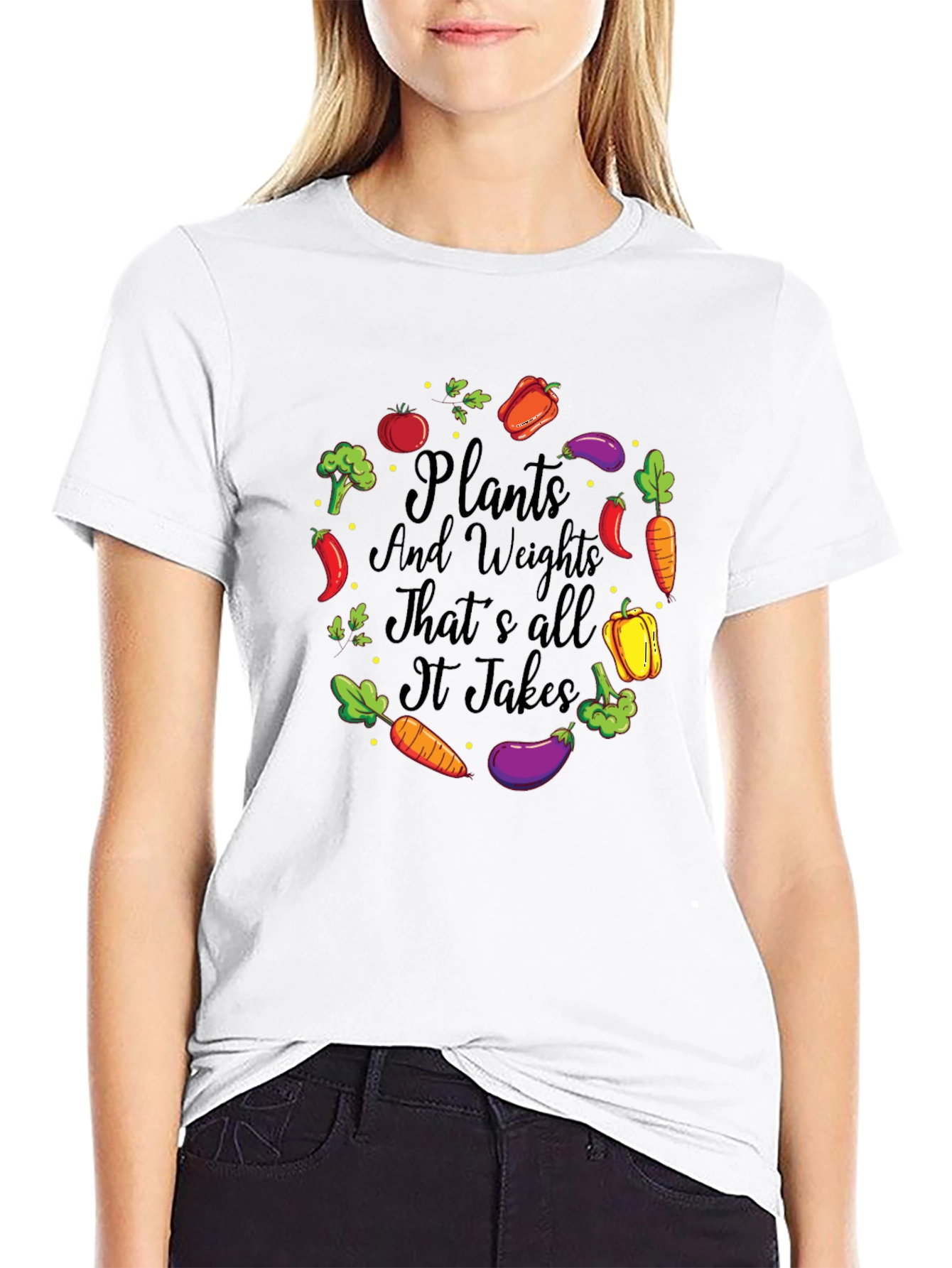 Plants and Weights Graphic T-Shirt