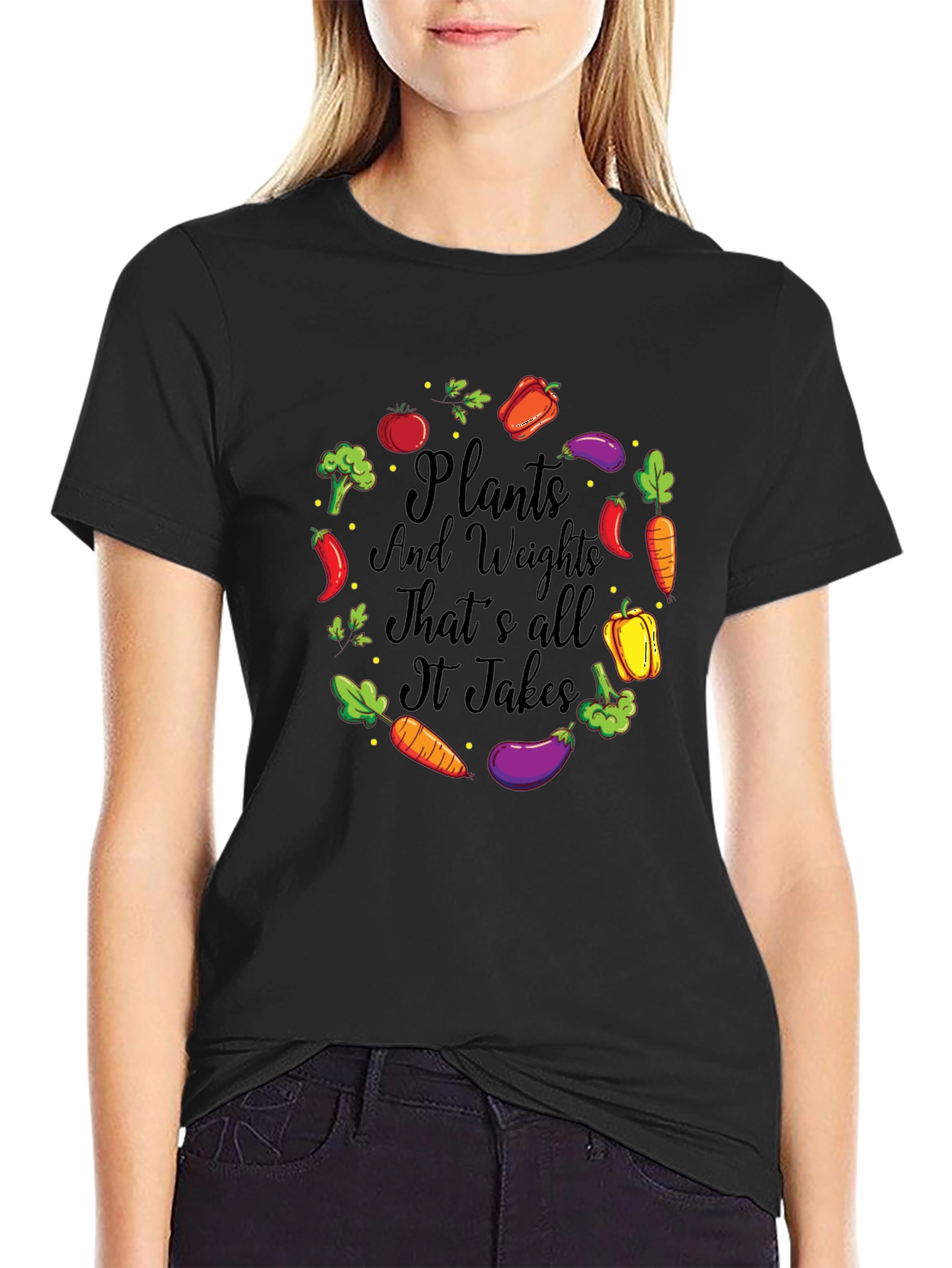 Plants and Weights Graphic T-Shirt