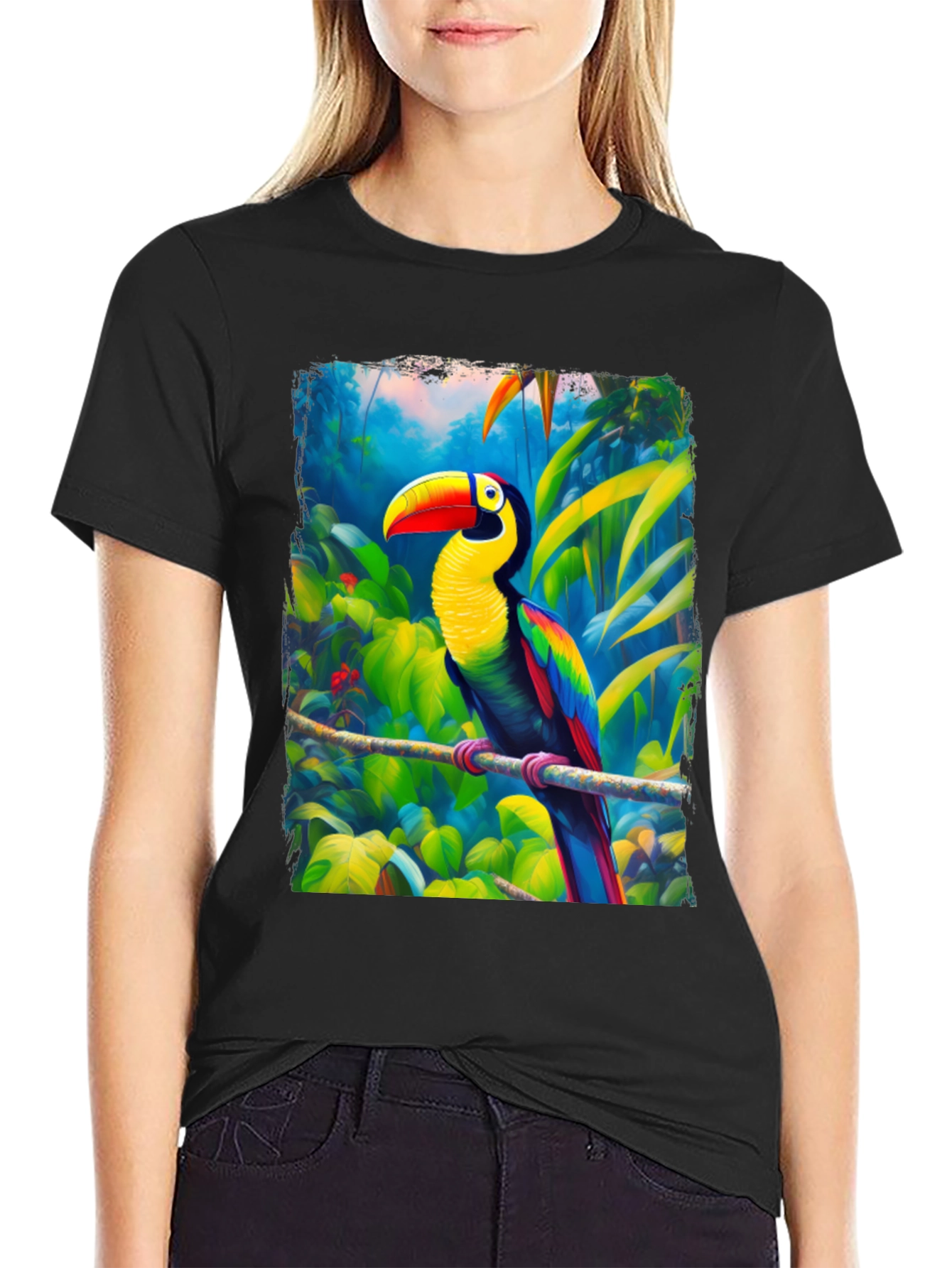 Tropical Toucan Graphic T-Shirt