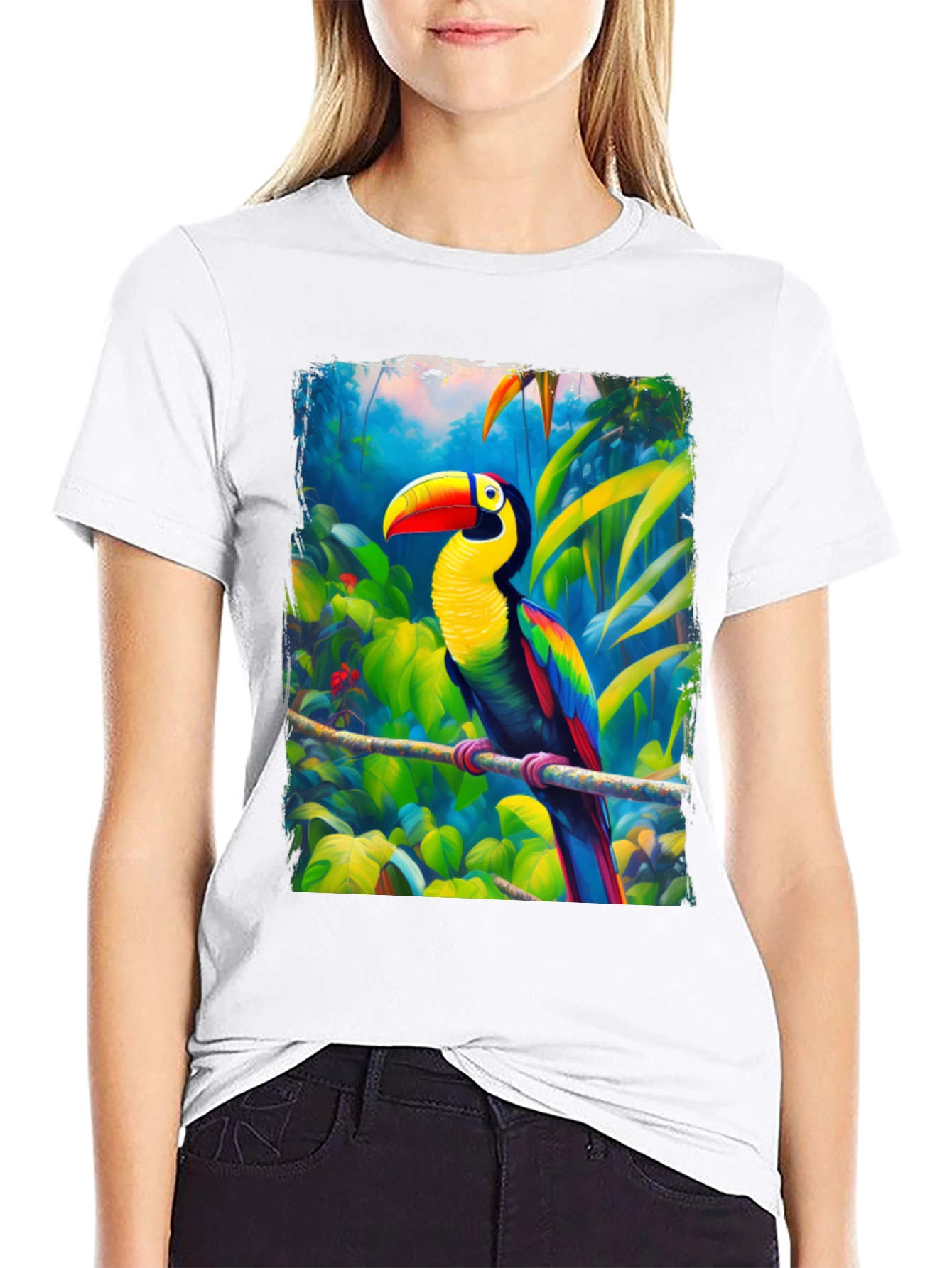 Tropical Toucan Graphic T-Shirt