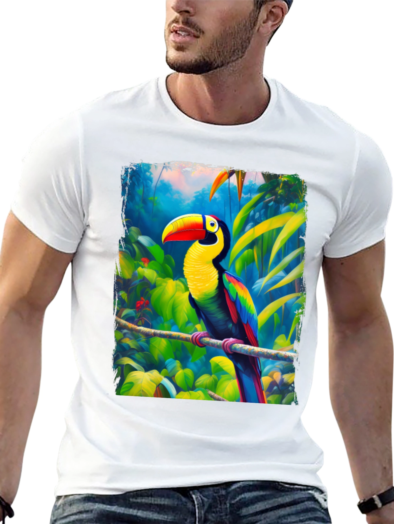 Tropical Toucan Graphic T-Shirt