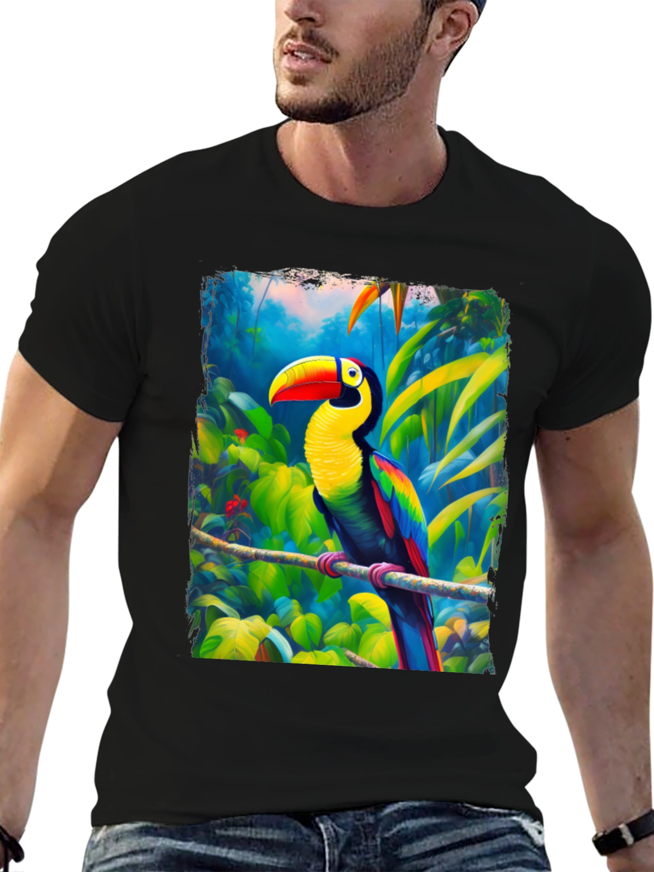 Tropical Toucan Graphic T-Shirt